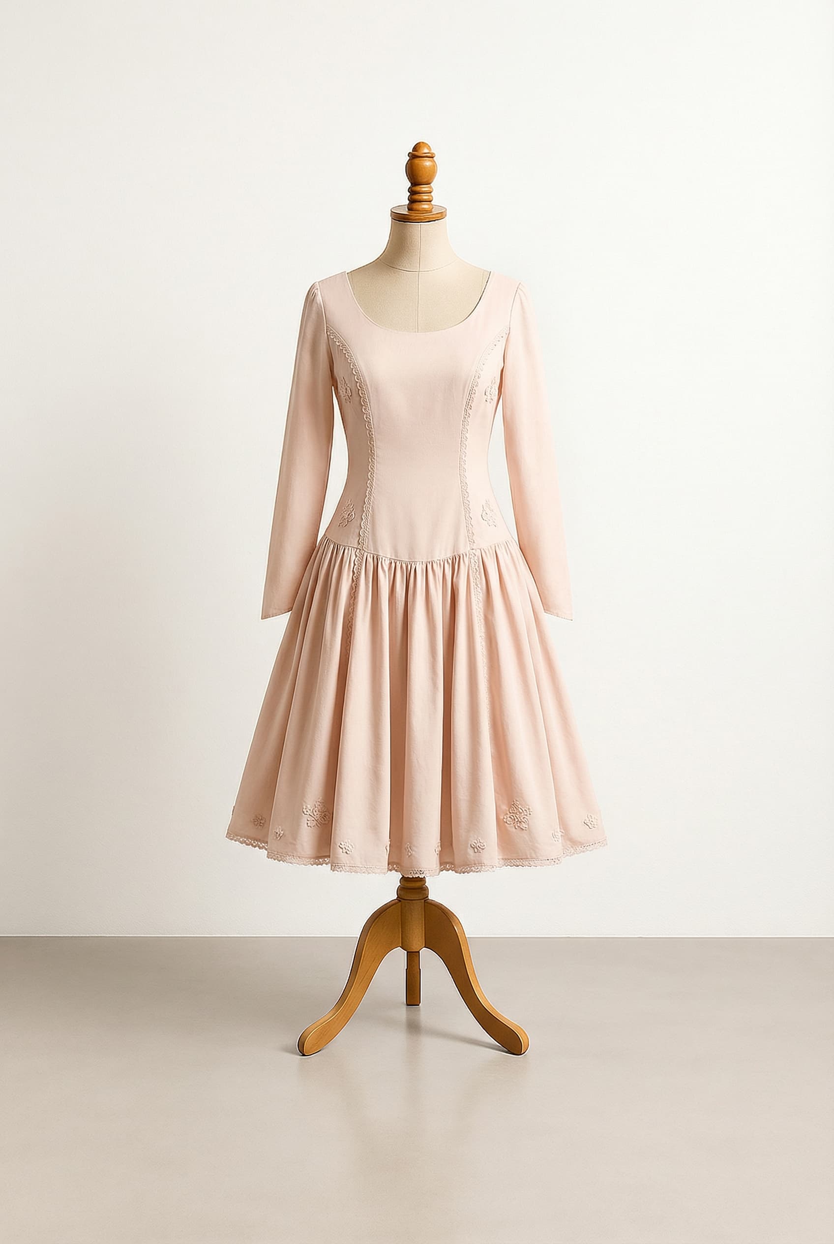 A romantic wedding dress with elegant details