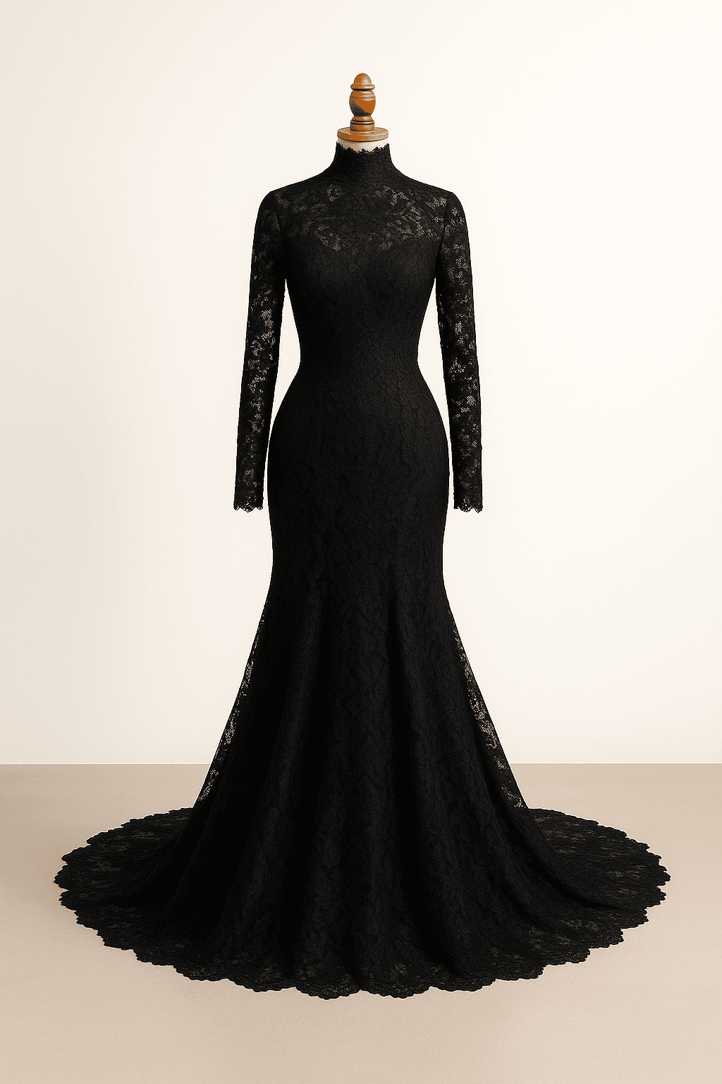 A romantic wedding dress with elegant details