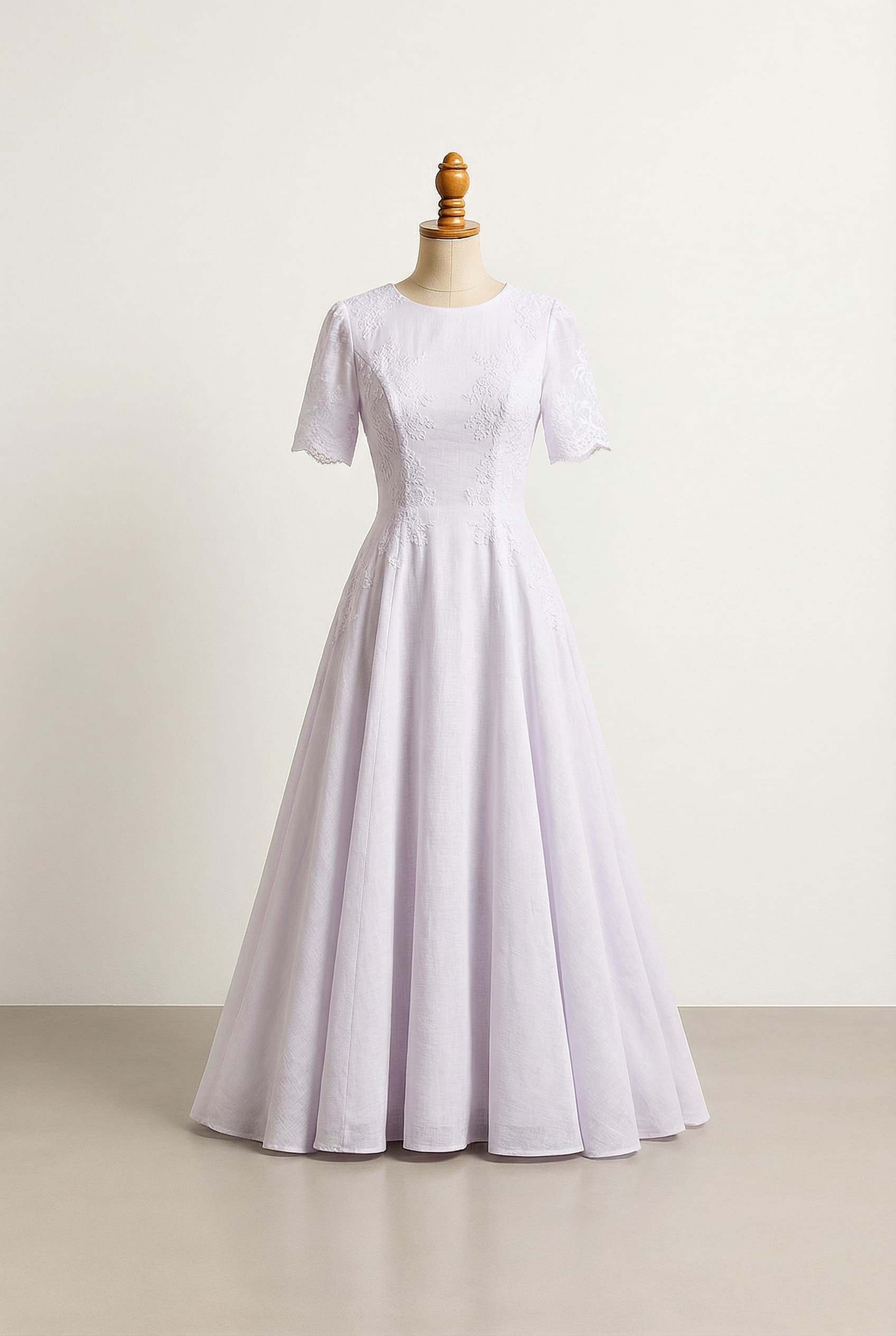 A romantic wedding dress with elegant details