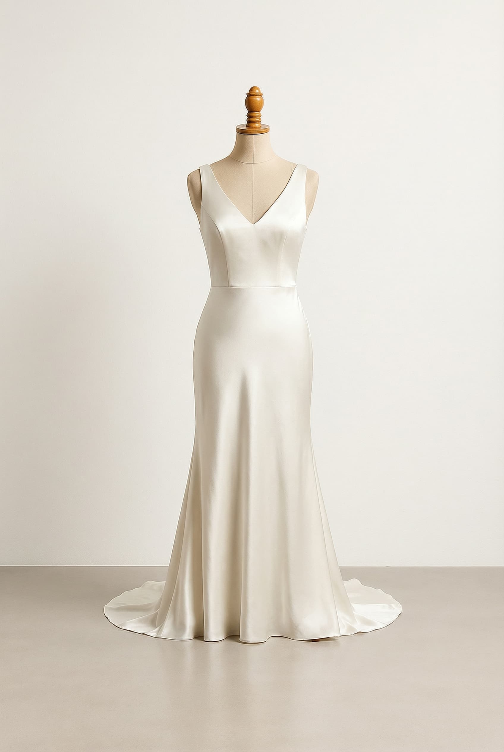 A romantic wedding dress with elegant details