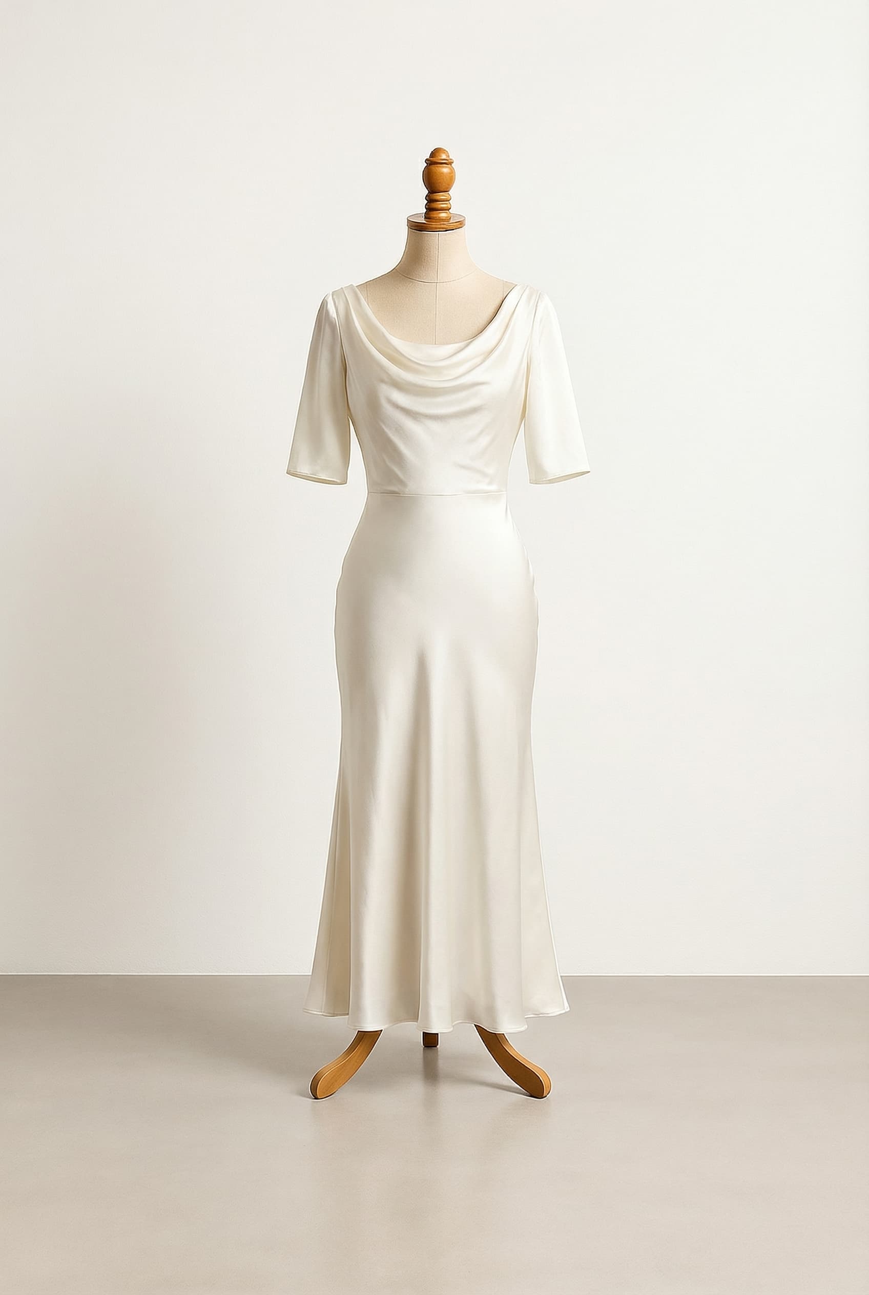 A romantic wedding dress with elegant details