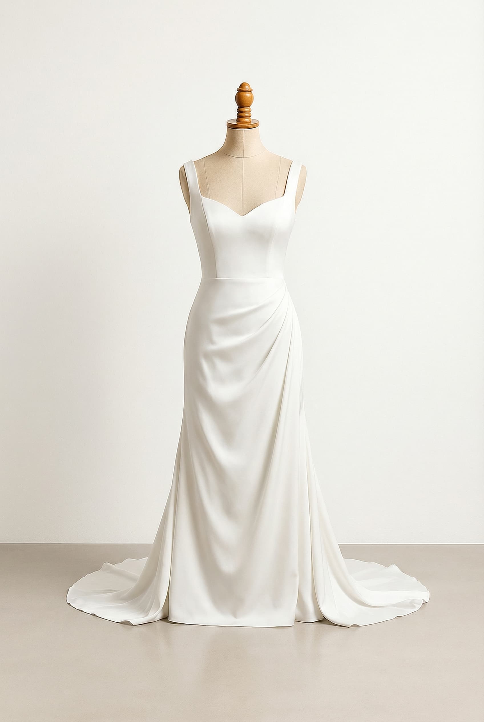 A romantic wedding dress with elegant details