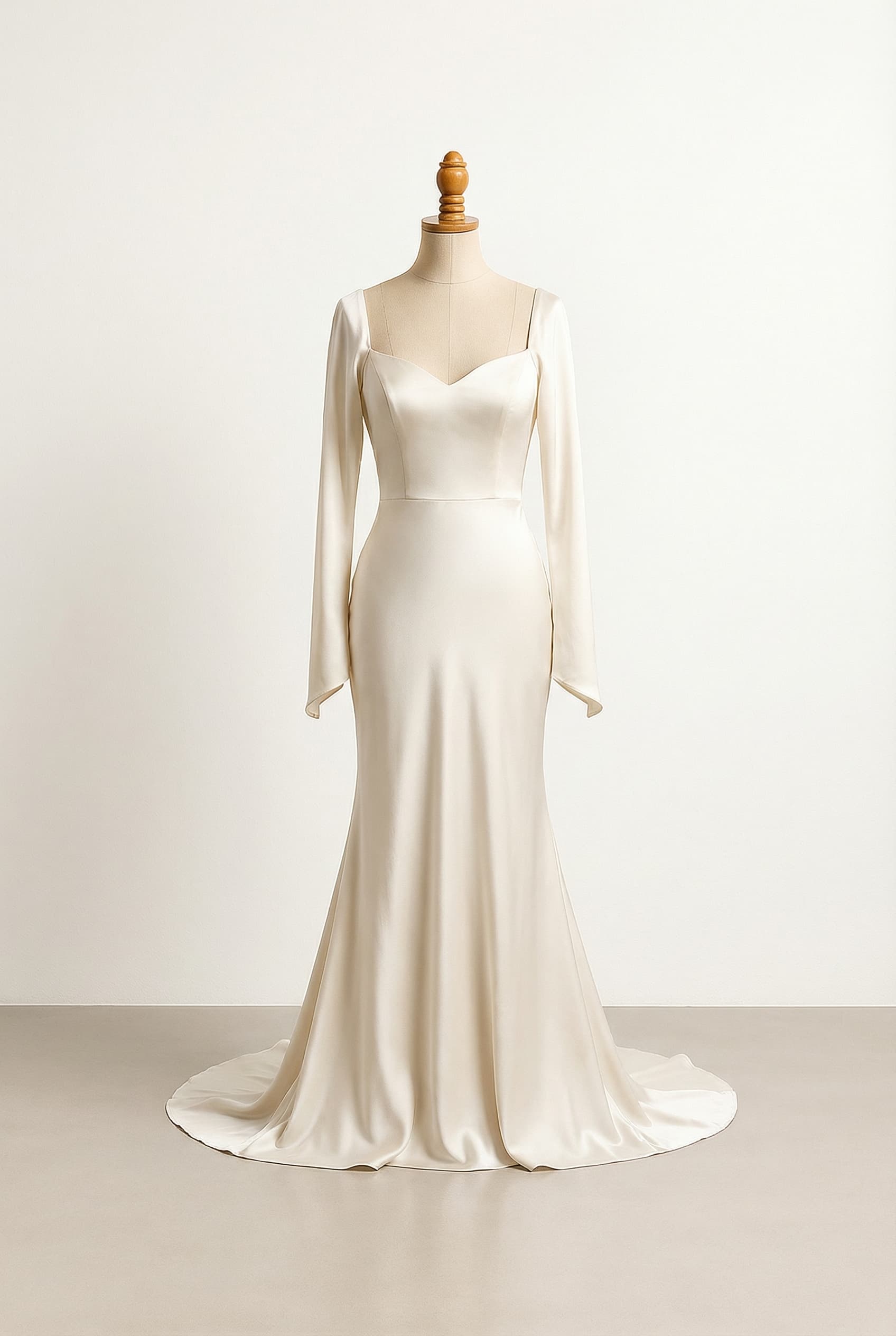 A romantic wedding dress with elegant details