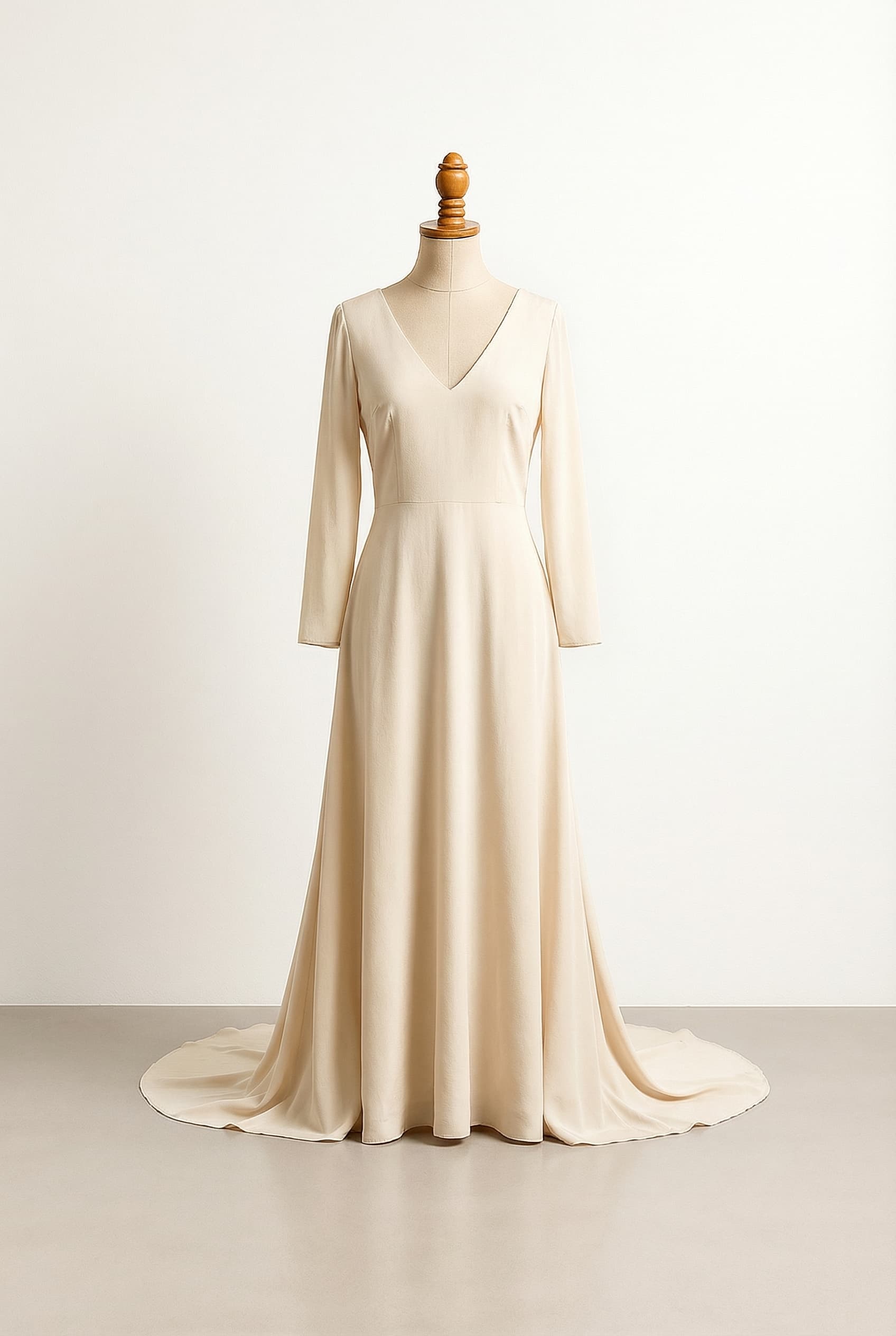 A romantic wedding dress with elegant details