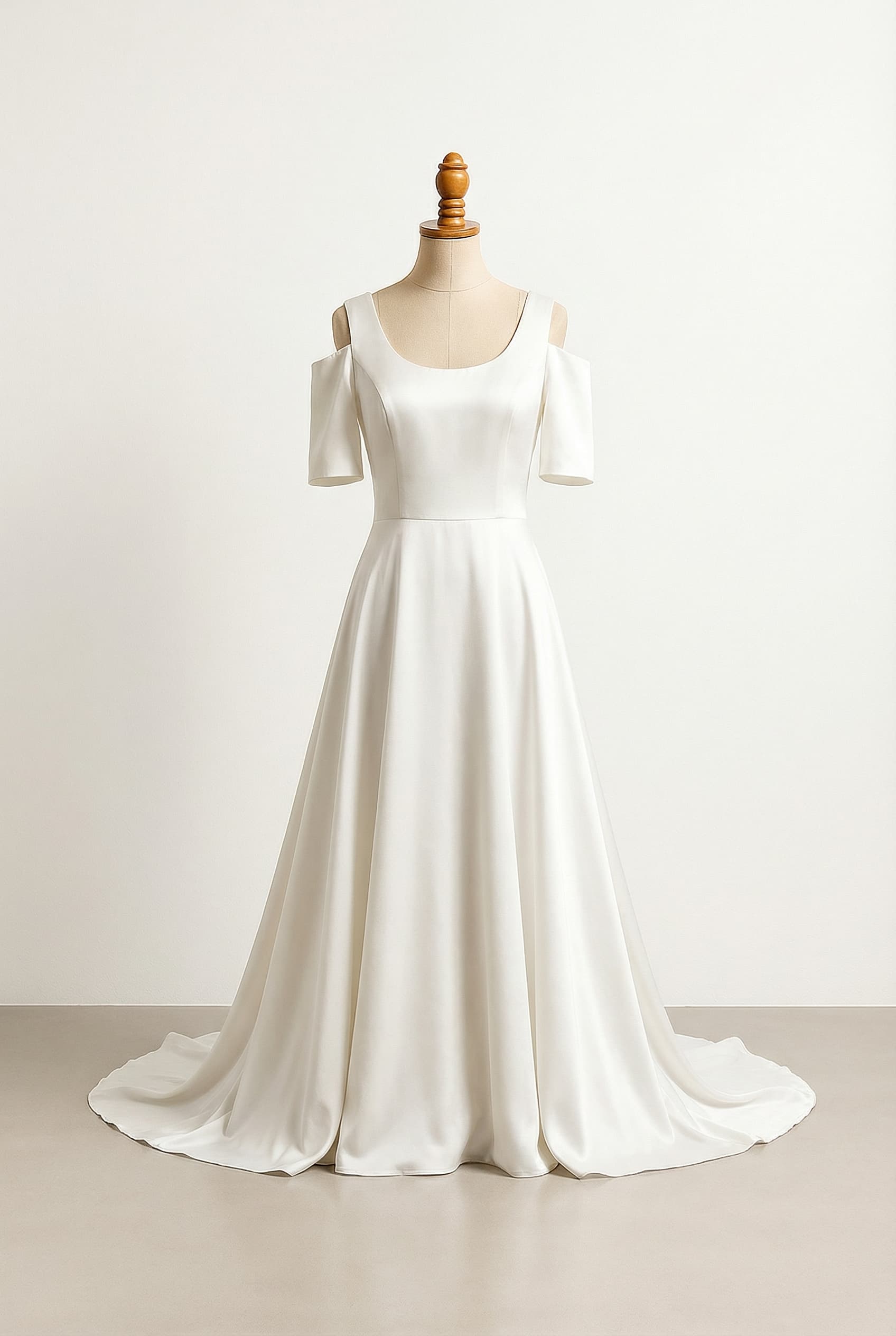 A romantic wedding dress with elegant details