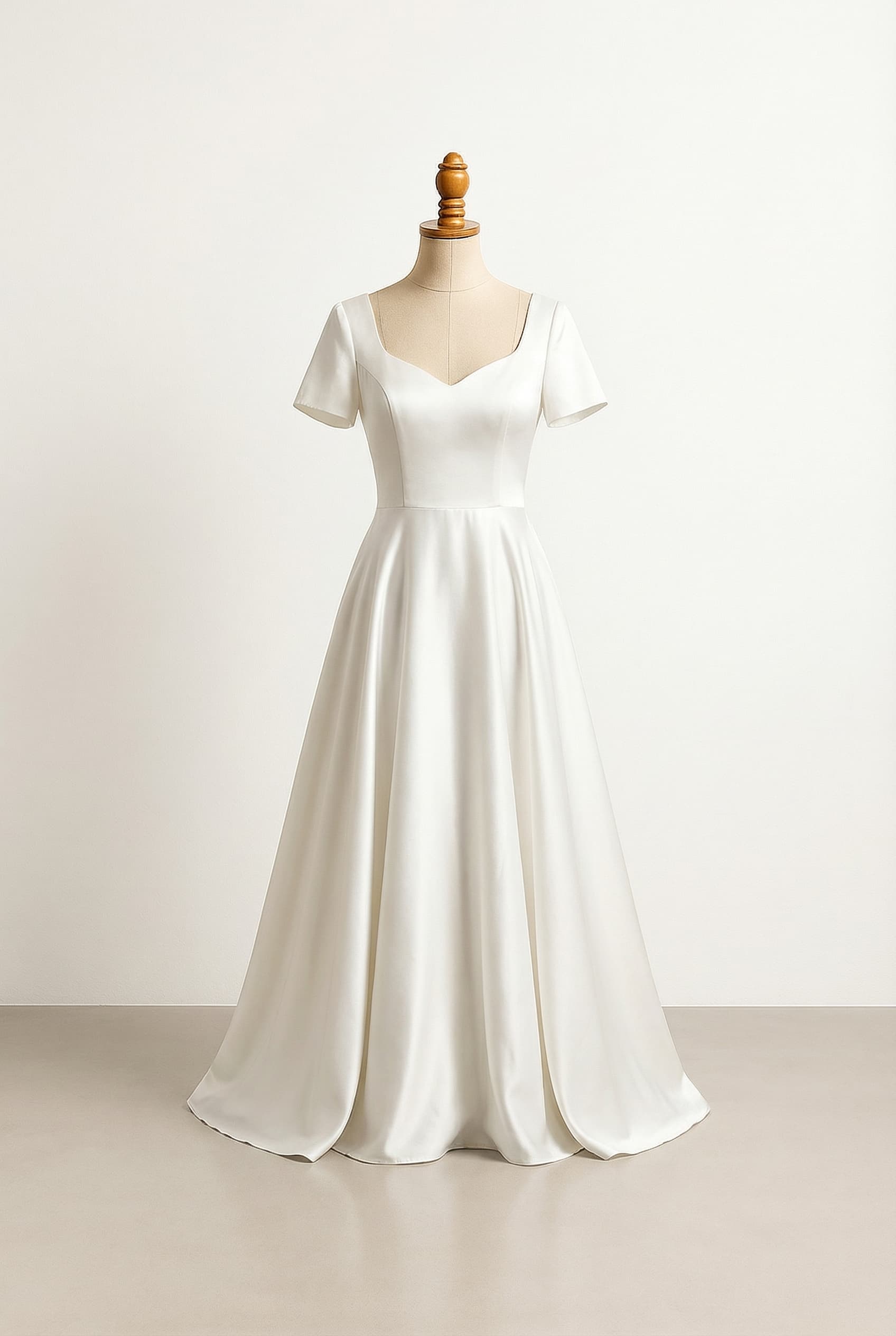 A romantic wedding dress with elegant details