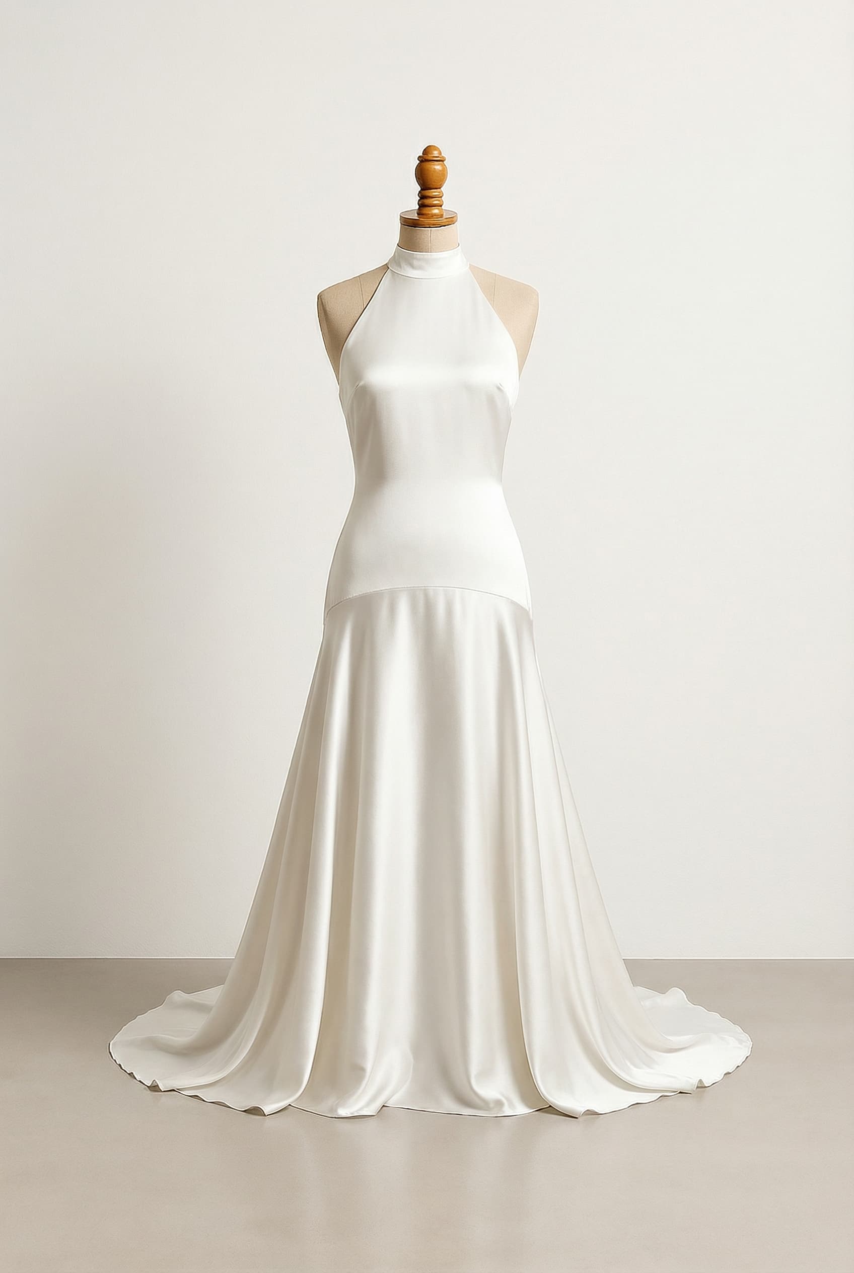 A romantic wedding dress with elegant details