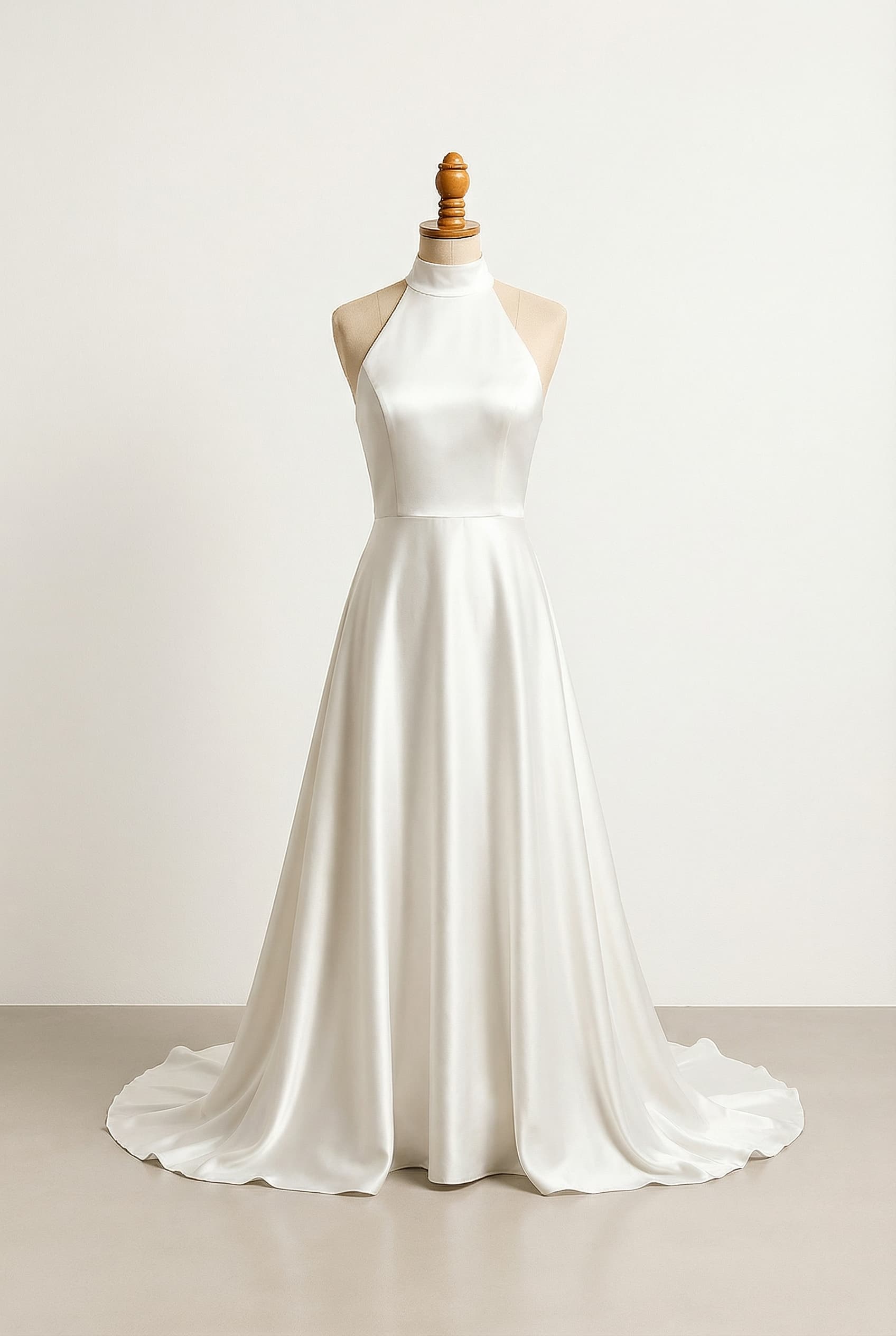 A romantic wedding dress with elegant details