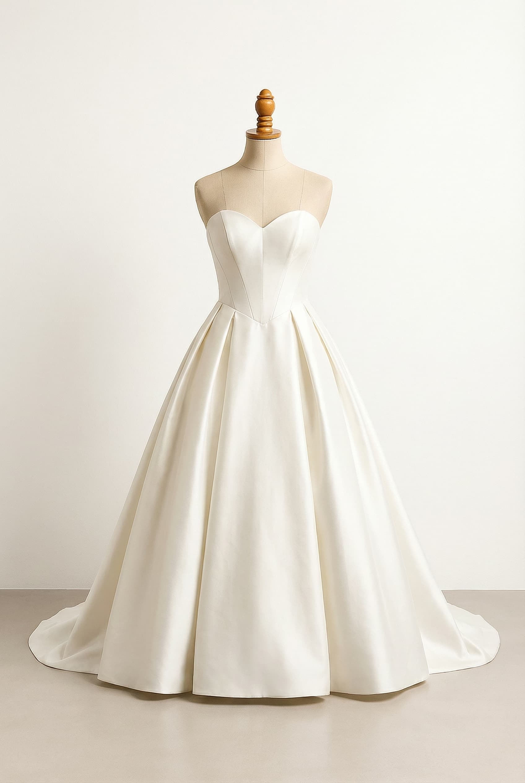 A romantic wedding dress with elegant details