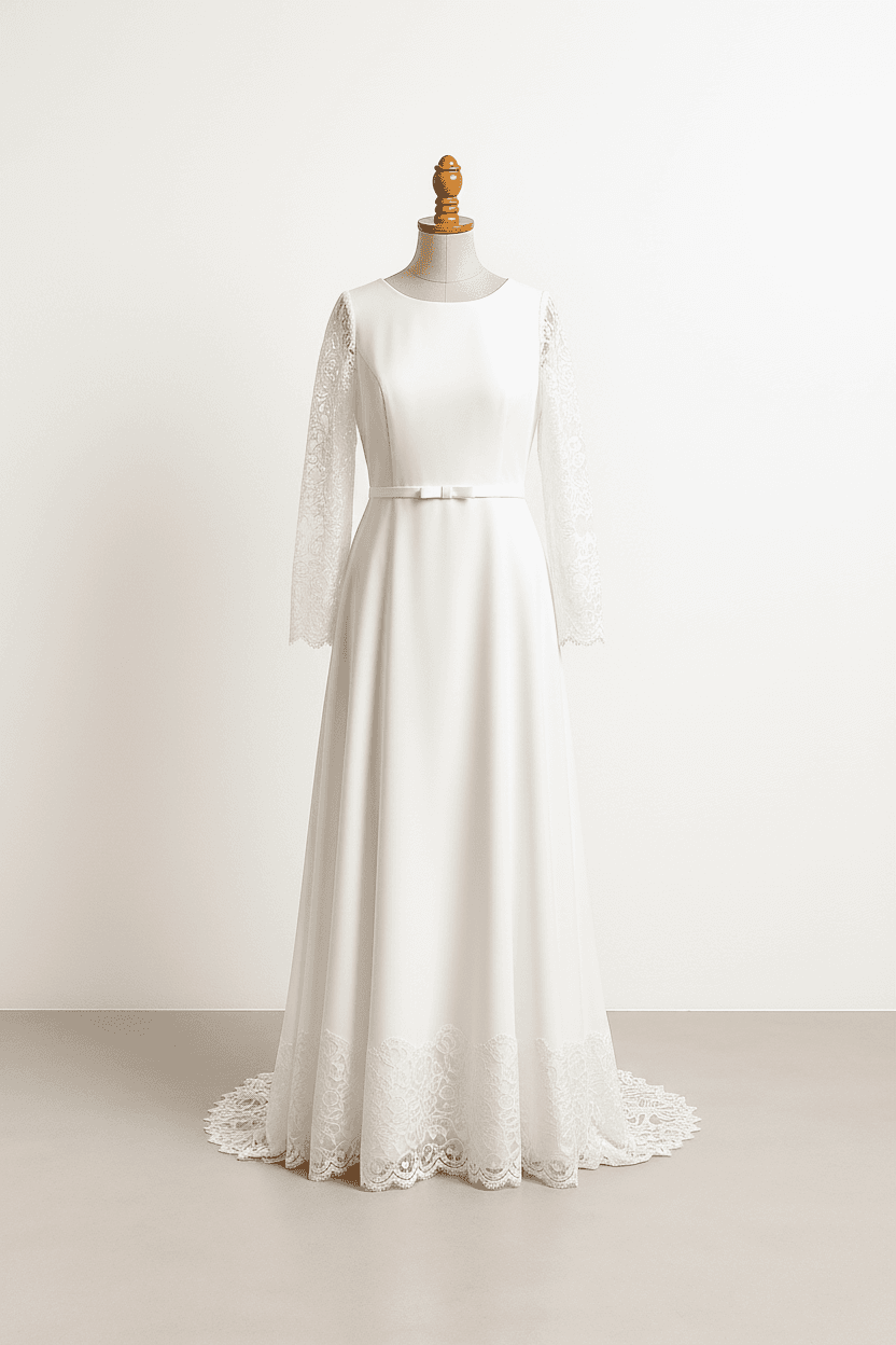 Modest wedding dress that is elegant