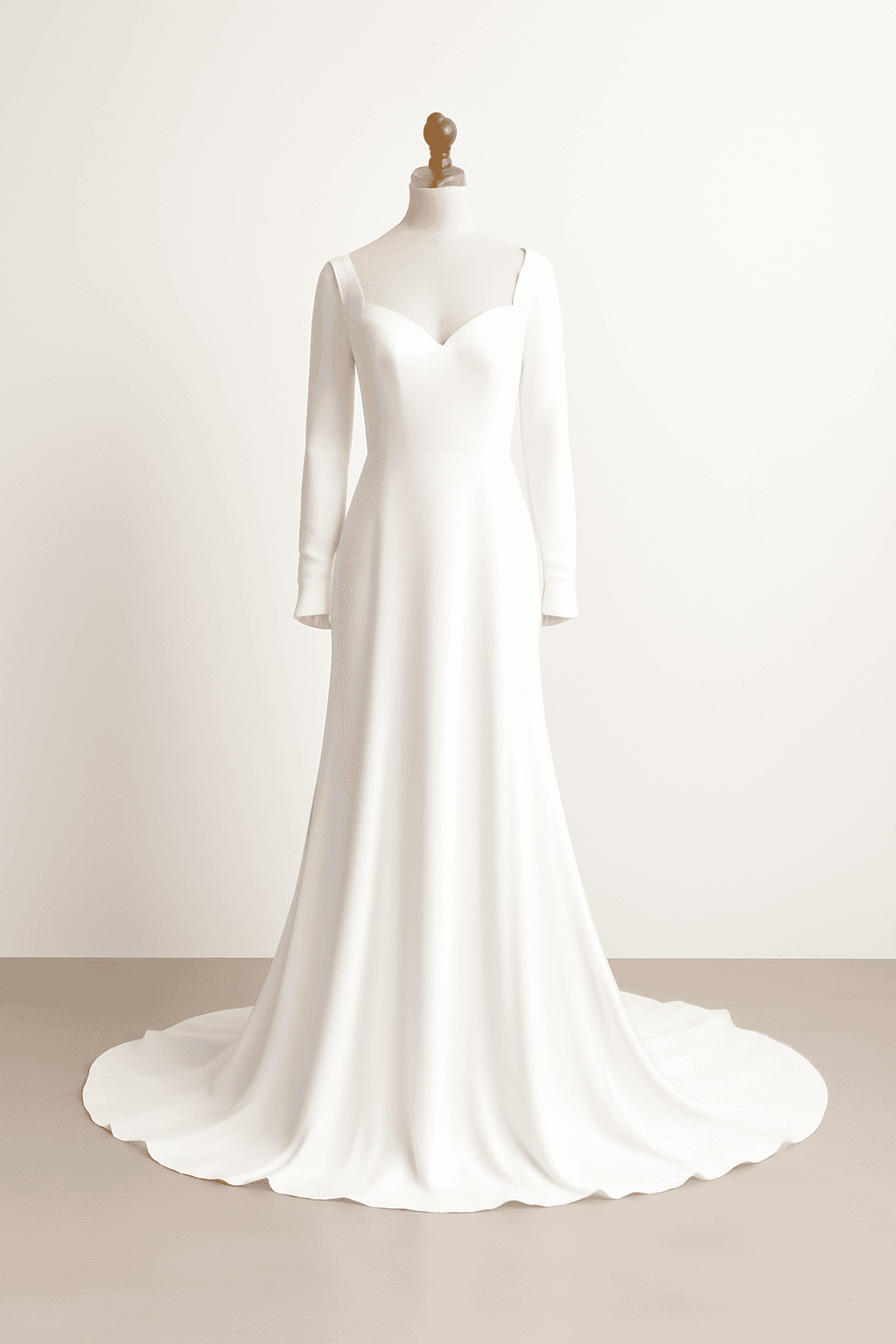 an arctic white wedding dress with elegant, romantic flow