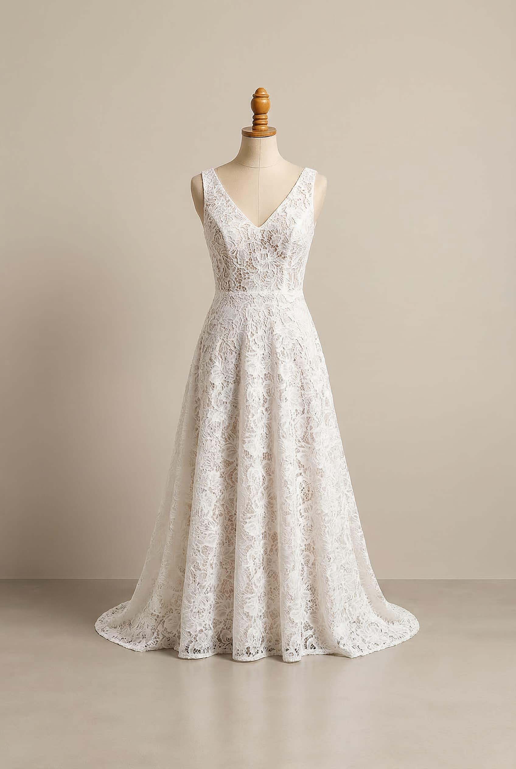 I want a balanced wedding dress