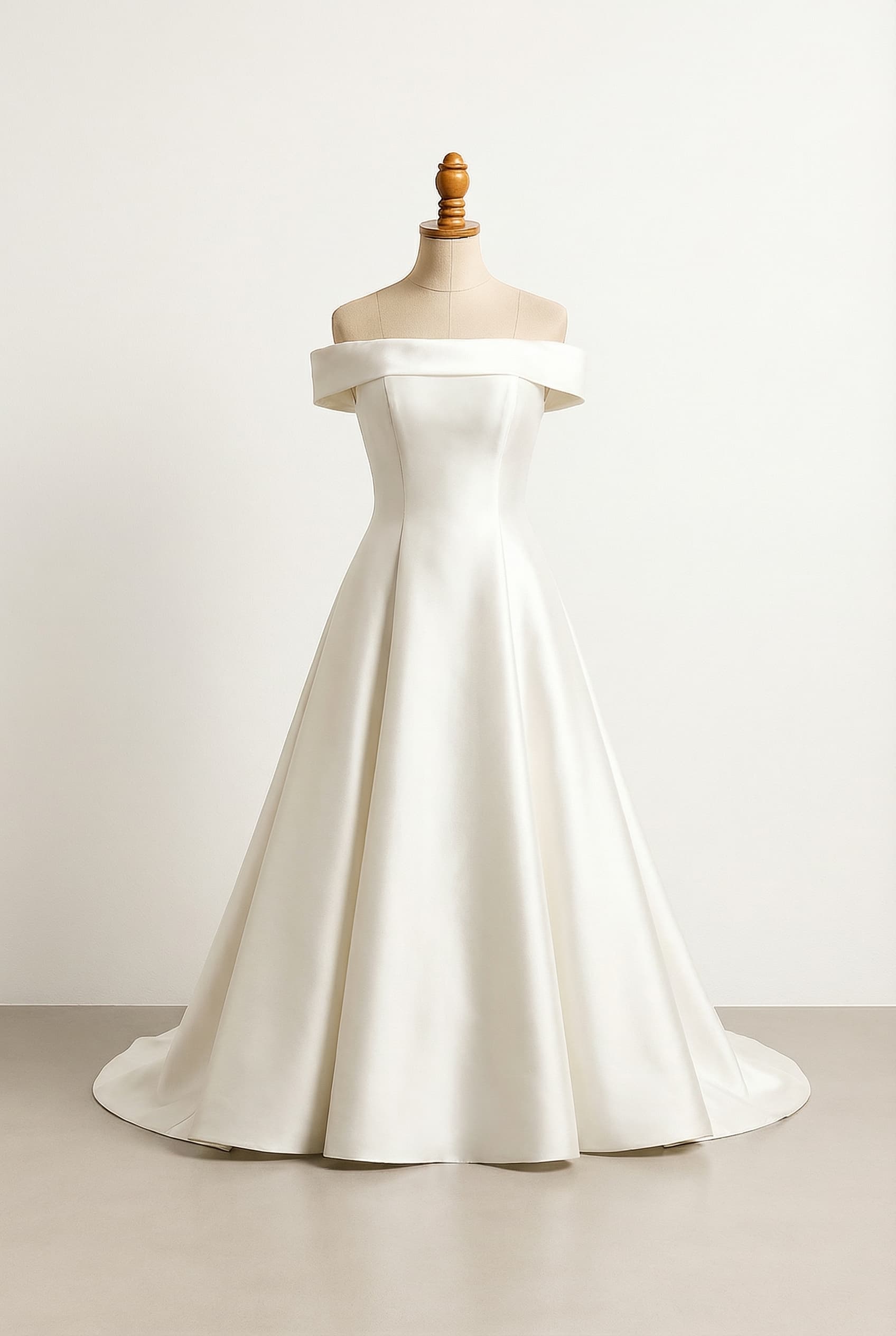 A romantic wedding dress with elegant details