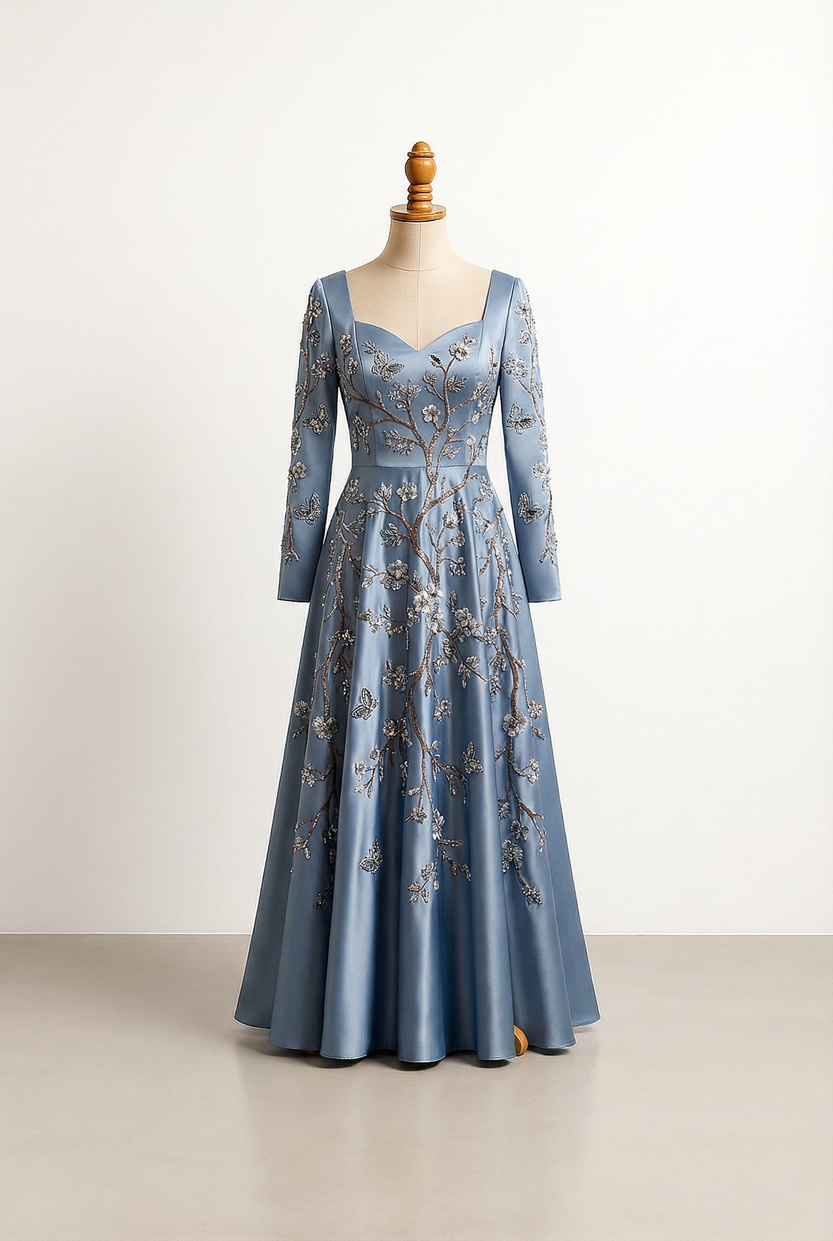 tree branches, flowers and butterflies with shimmer and gems