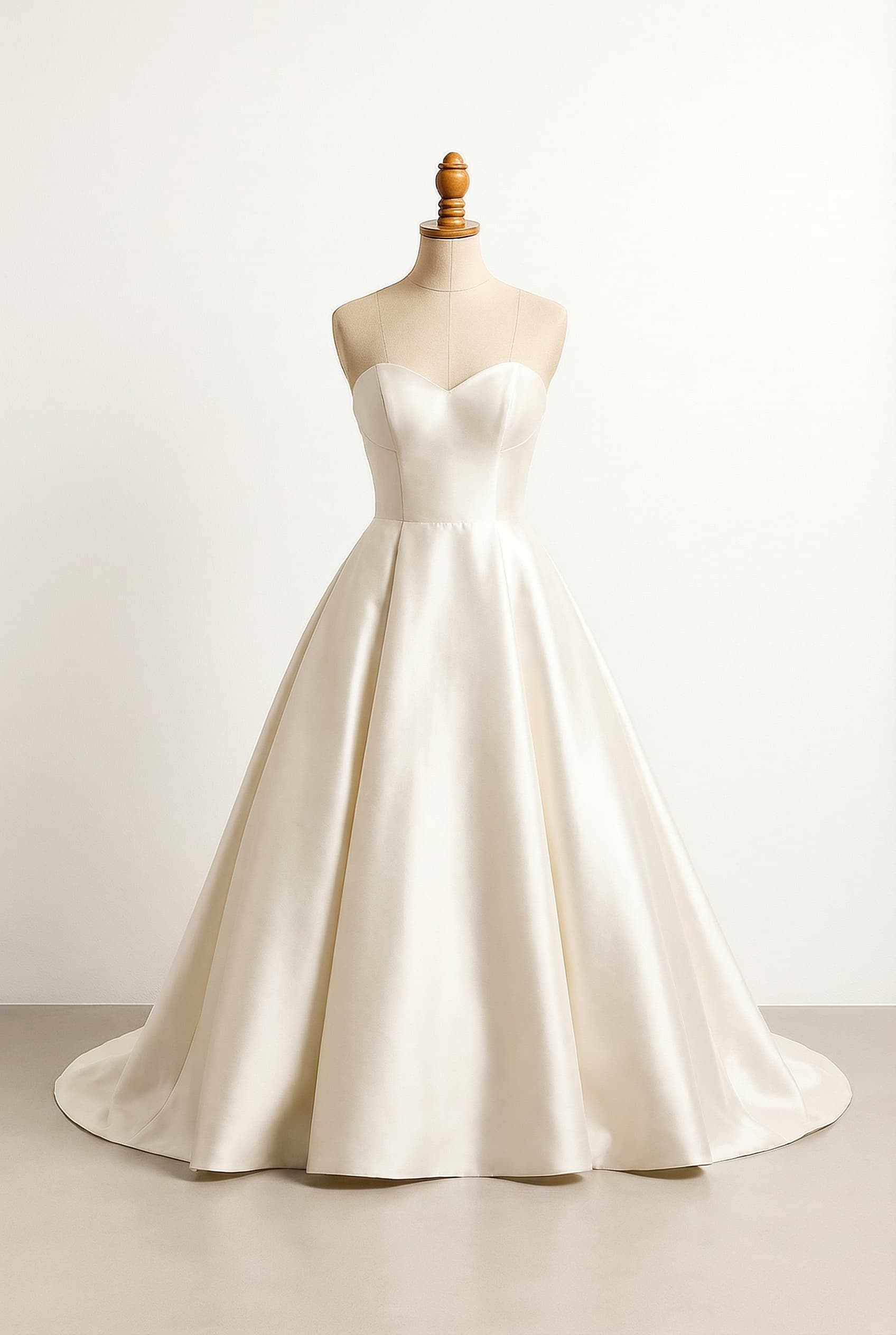 A romantic wedding dress with elegant details