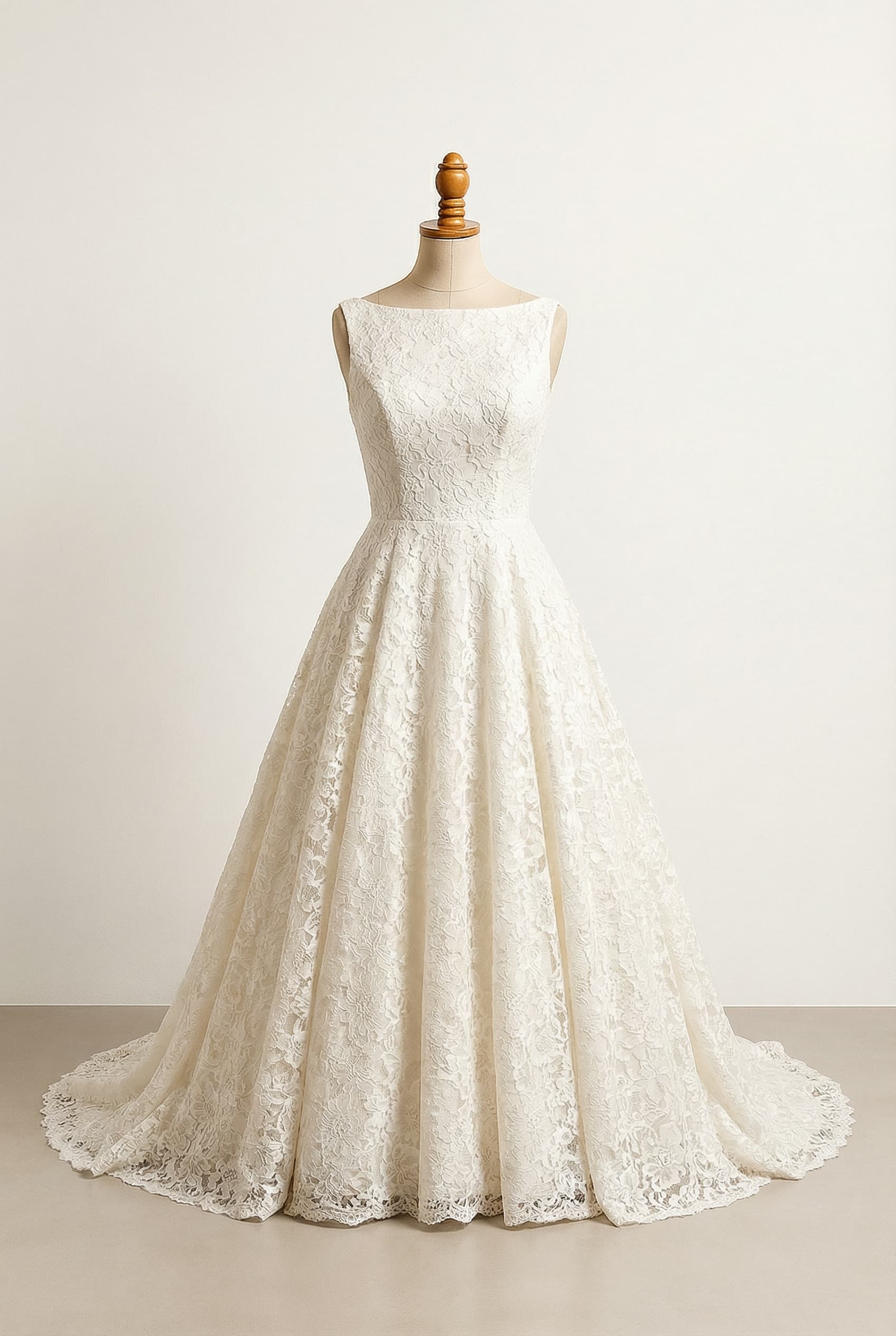 A romantic wedding dress with elegant details