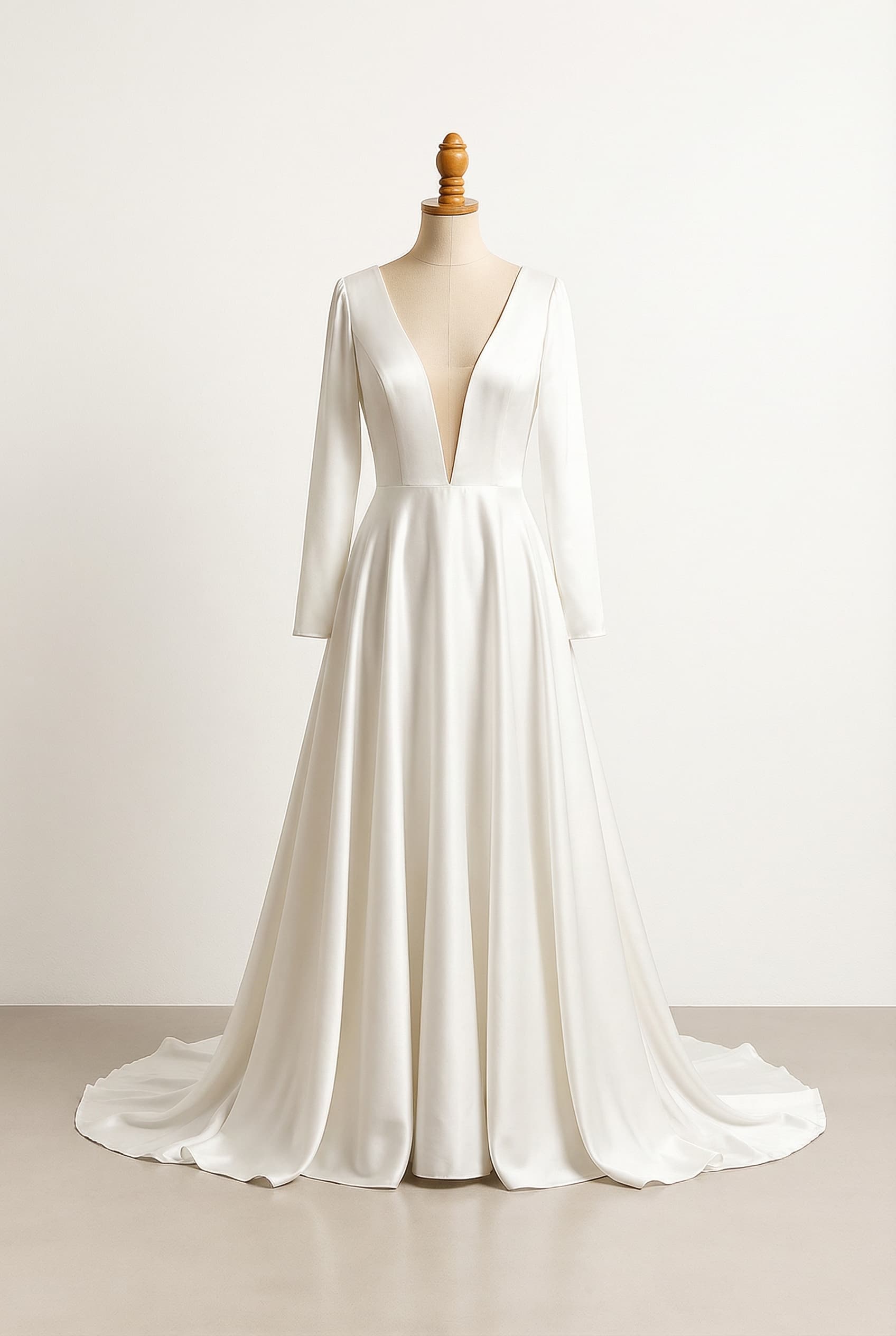 A romantic wedding dress with elegant details