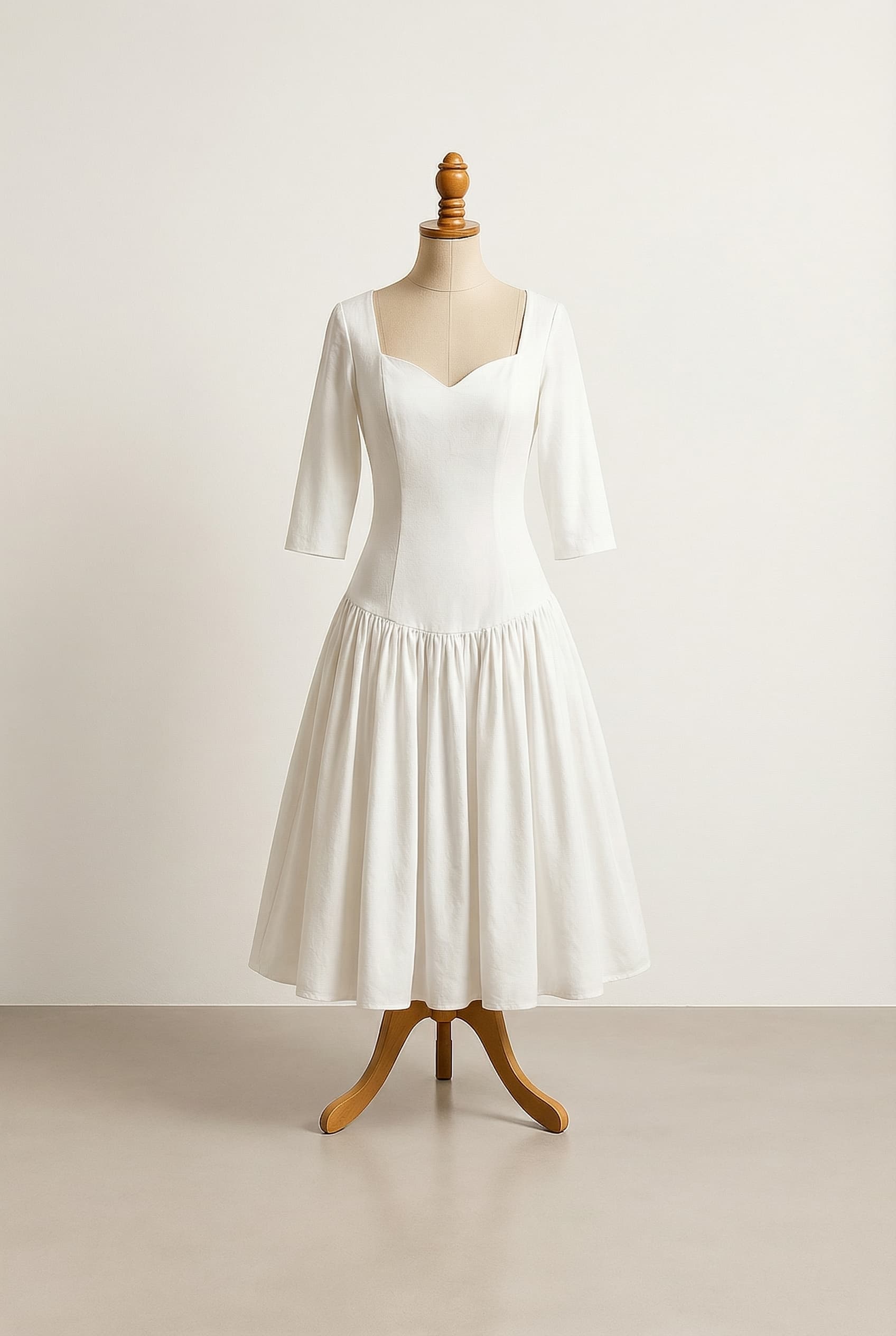 A romantic wedding dress with elegant details