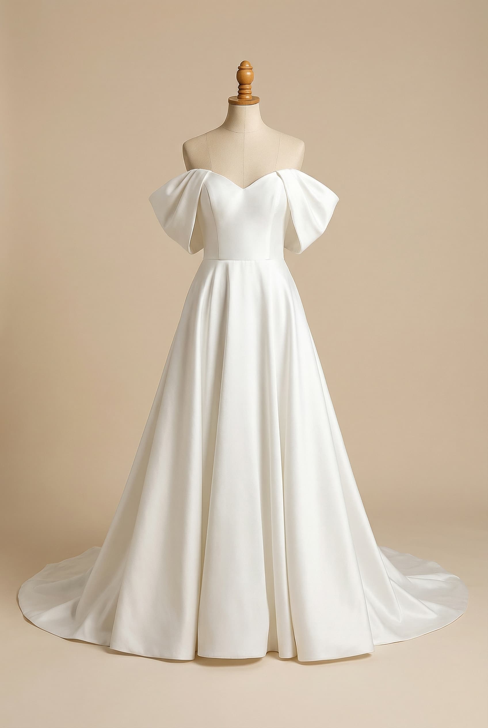 A romantic wedding dress with elegant details