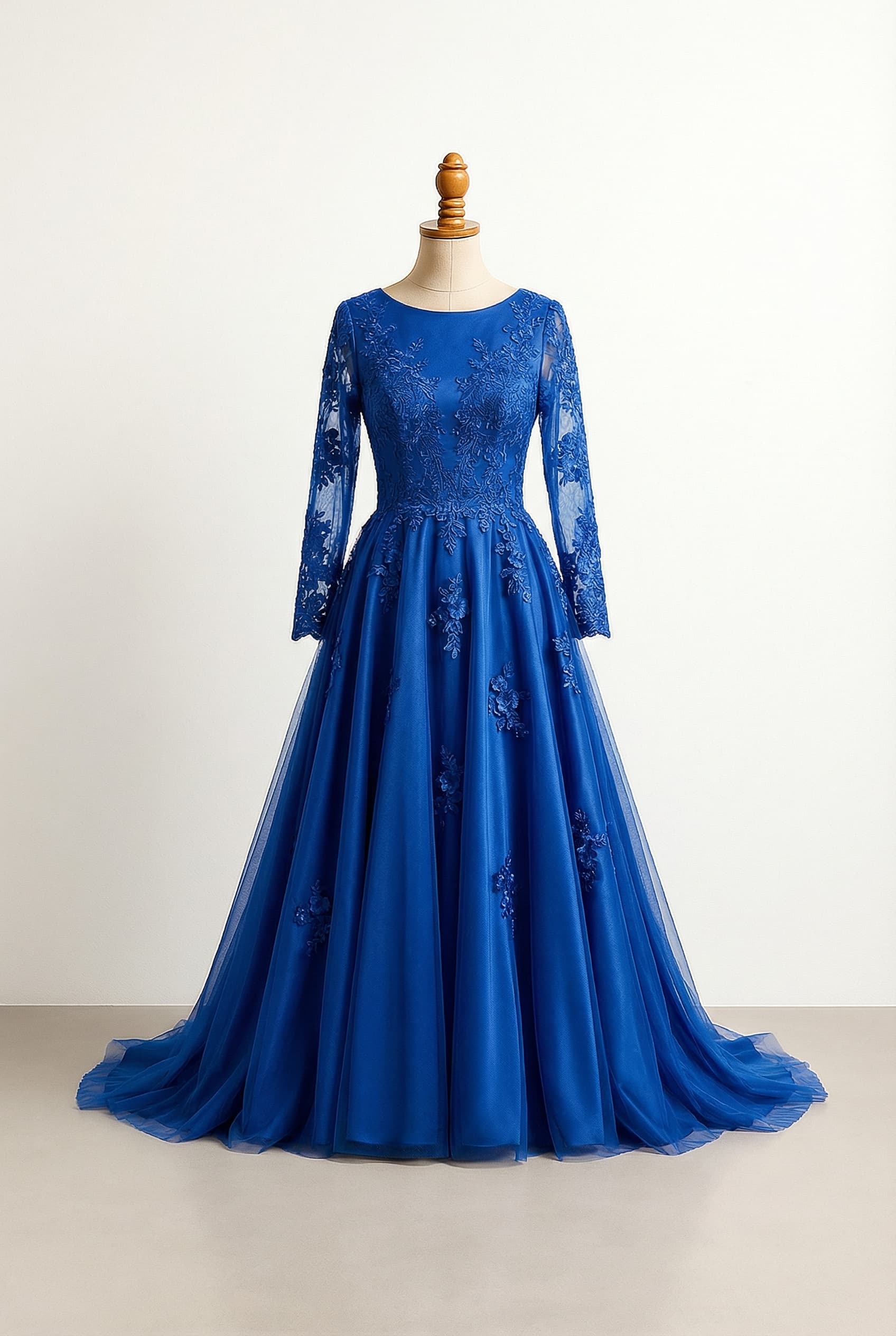 A romantic wedding dress with elegant details