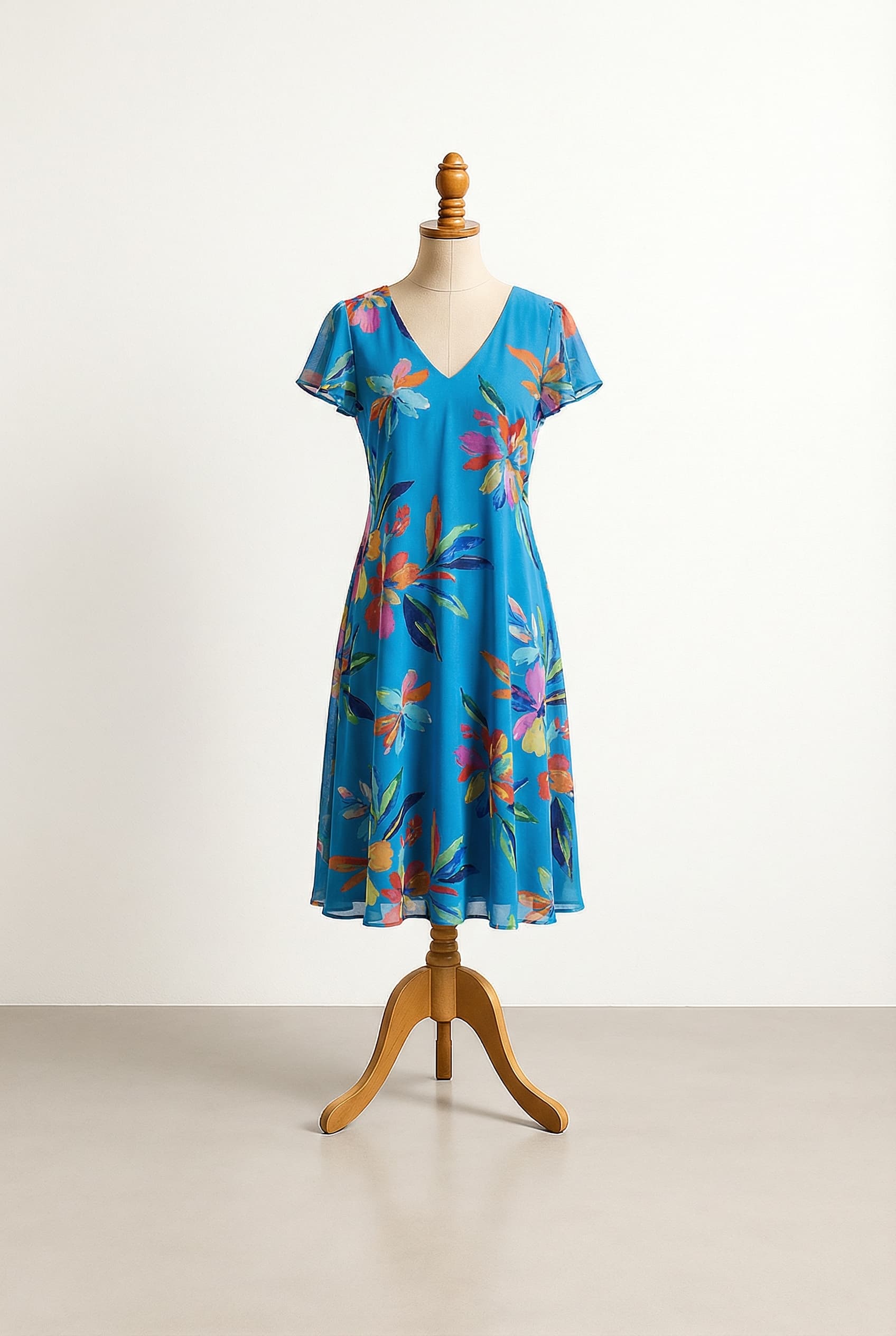 flowy, light and airy, Caribbean floral abstract print