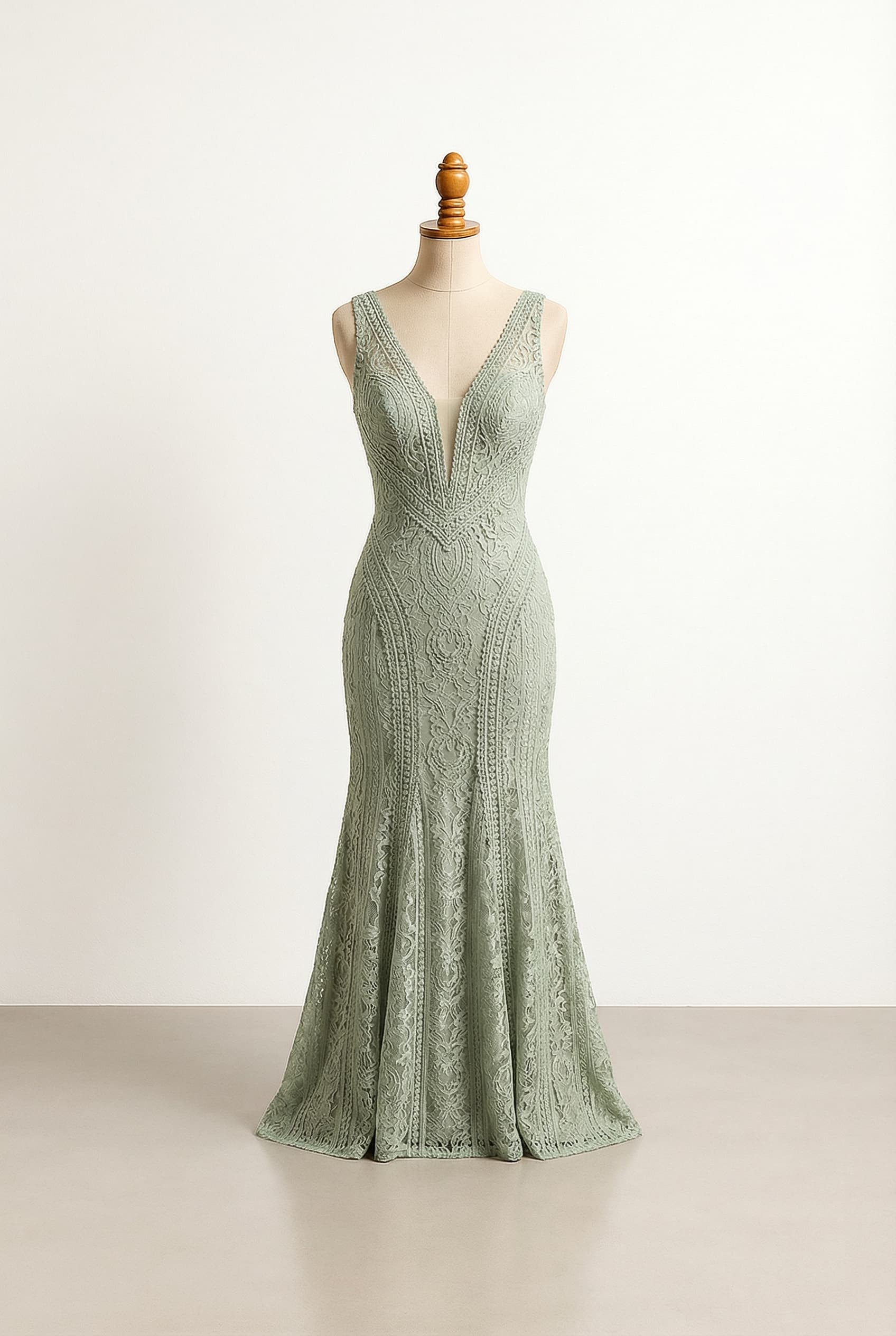 A romantic wedding dress with elegant details