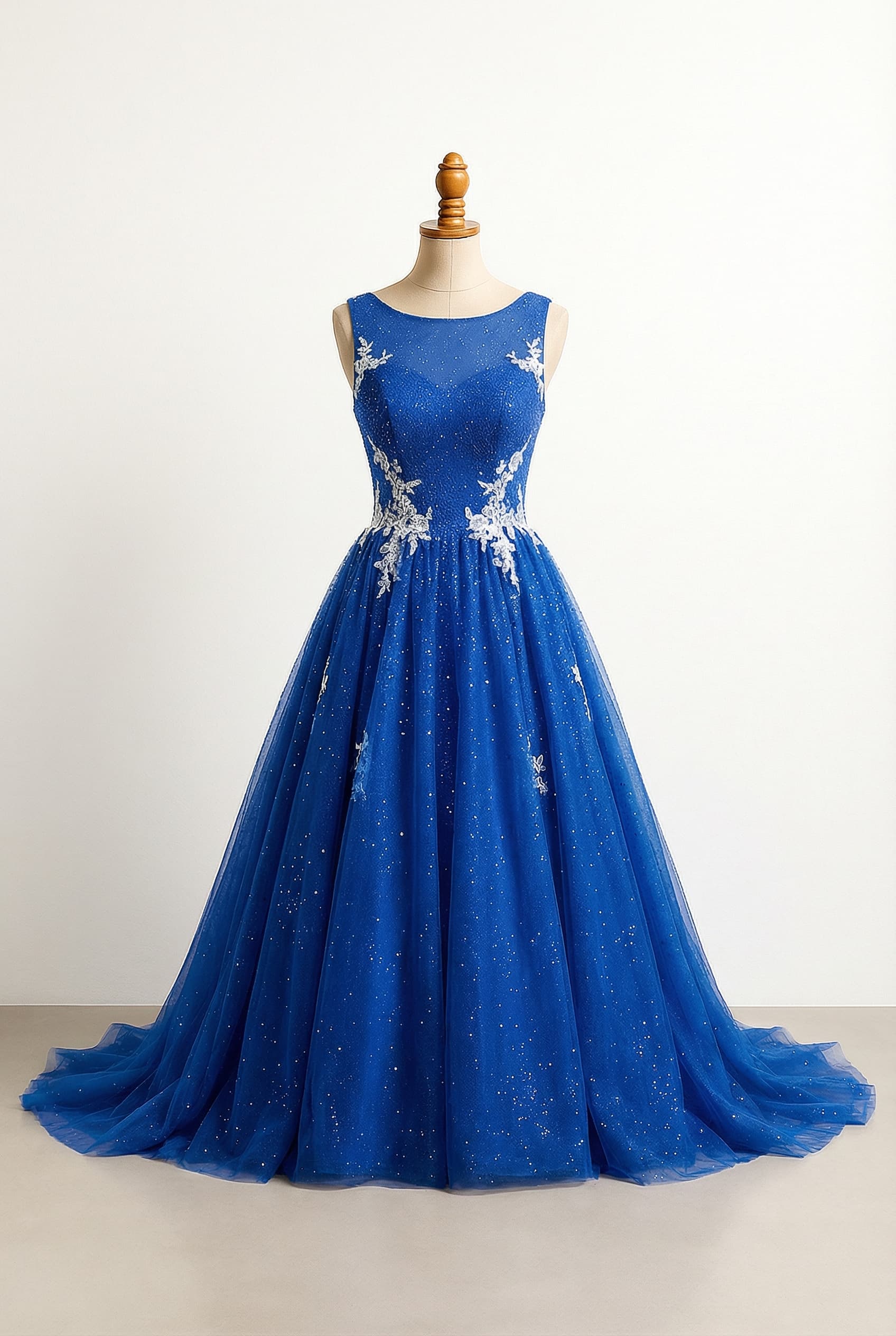 A romantic wedding dress with elegant details