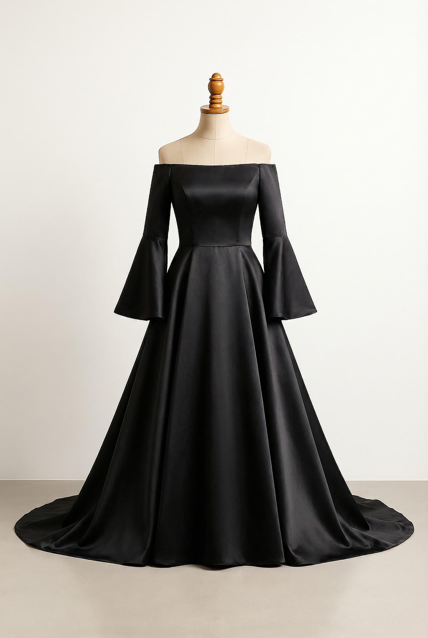 A romantic wedding dress with elegant details