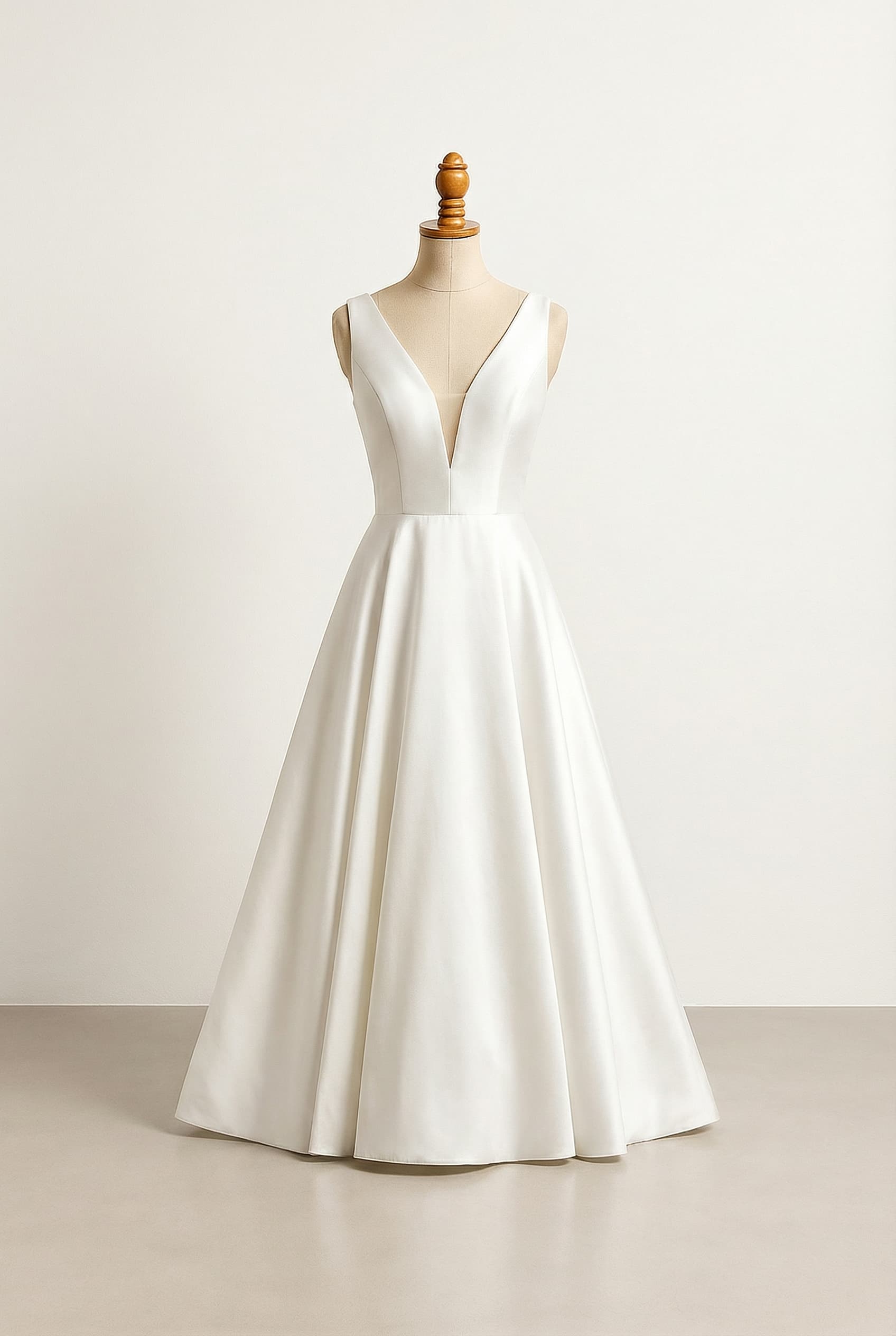 A romantic wedding dress with elegant details