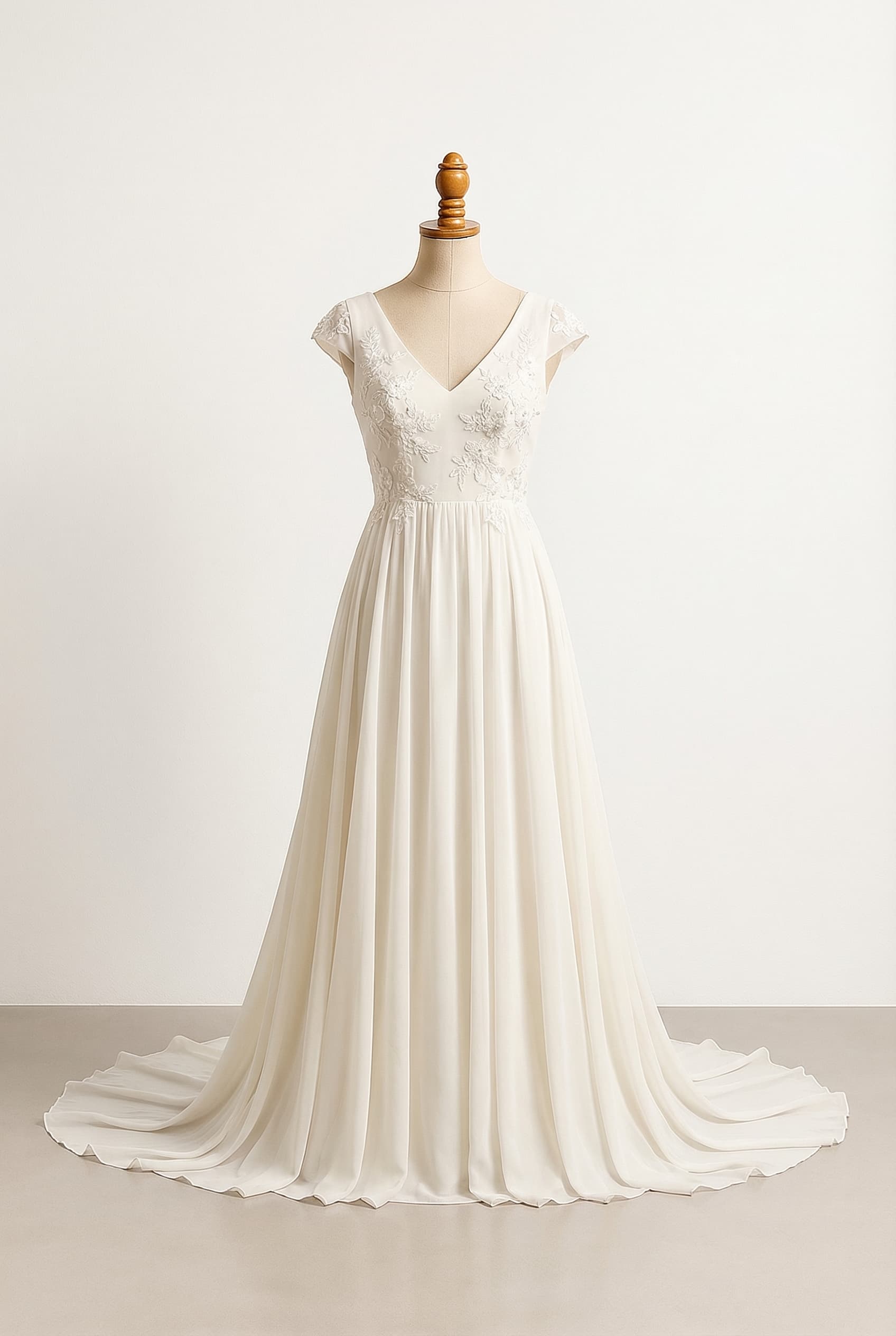 I want a balanced formal dress Romantic radiance Like ethereal blossom and moonlight serenade