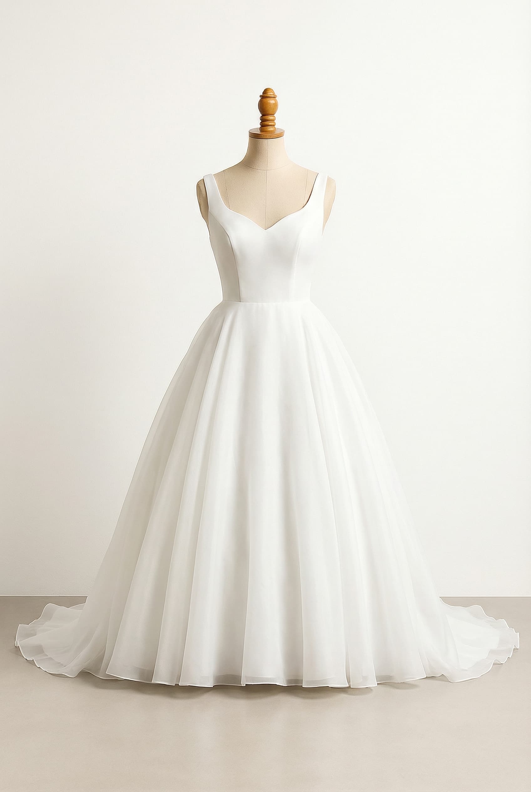A romantic wedding dress with elegant details