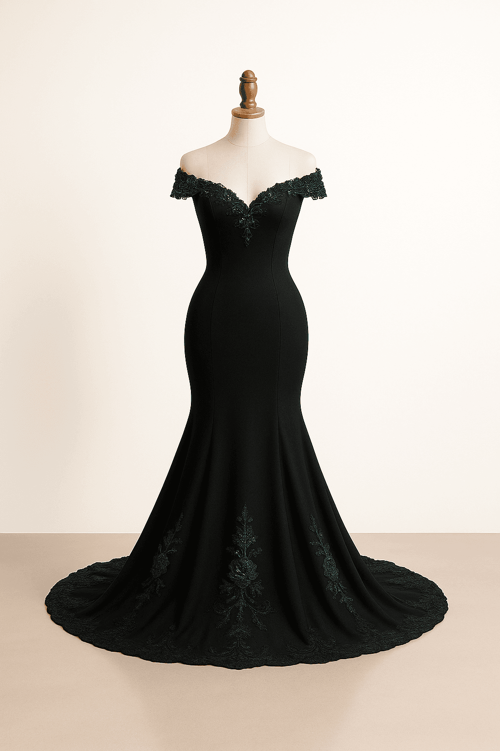 A romantic wedding dress with elegant details