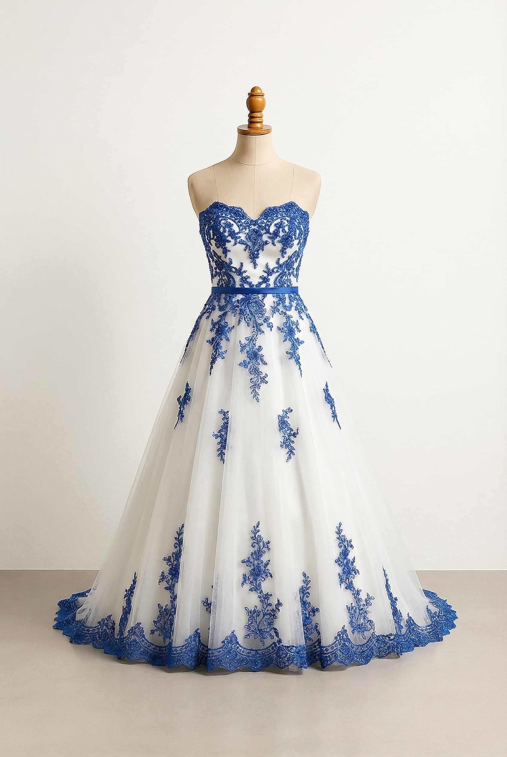 A romantic wedding dress with elegant details