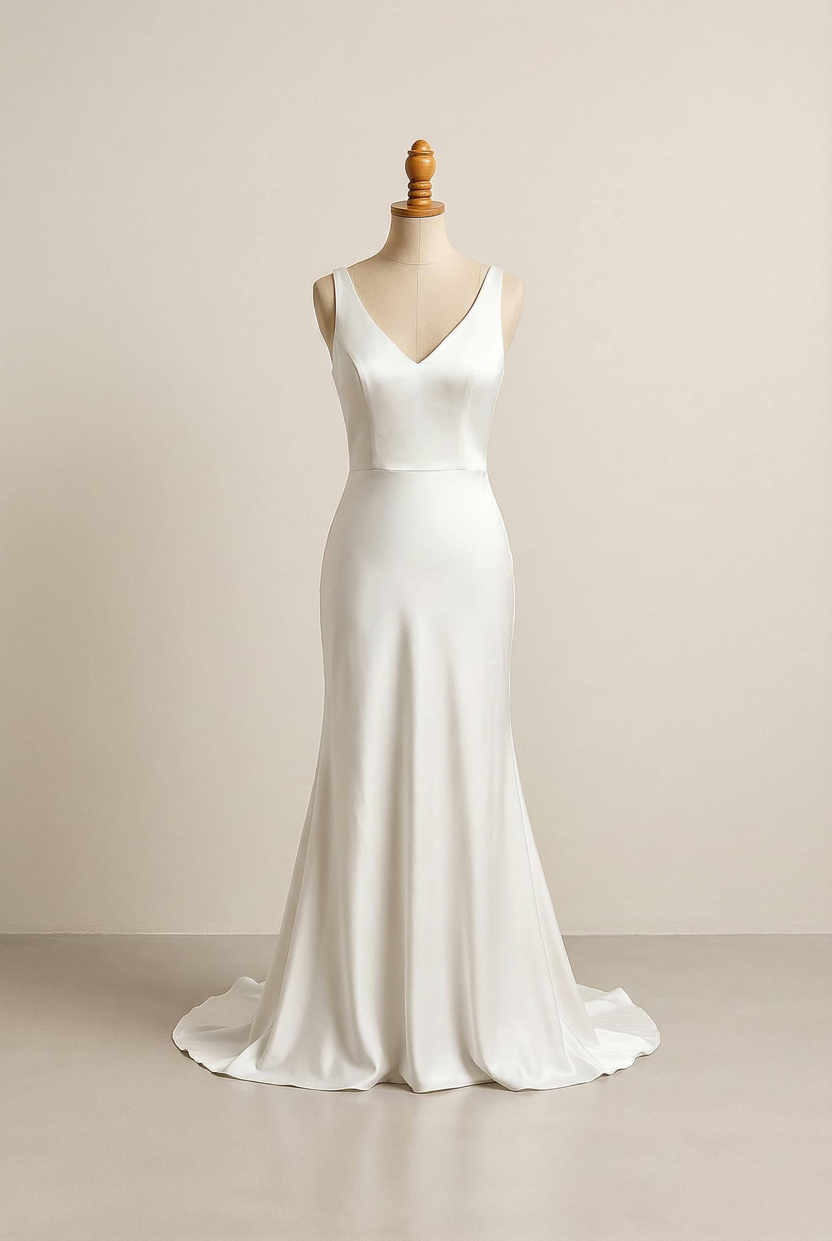 A romantic wedding dress with elegant details