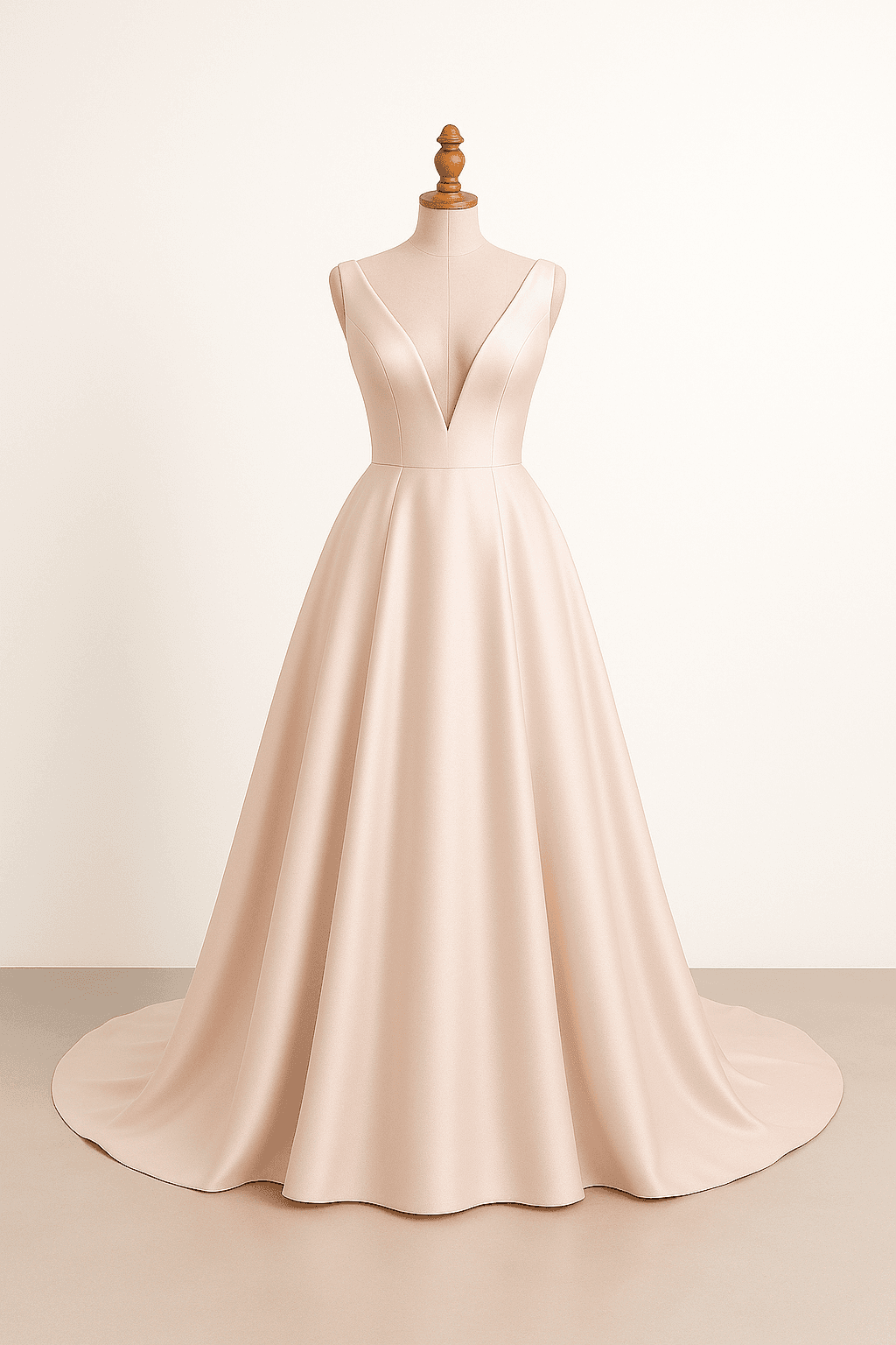 A romantic wedding dress with elegant details