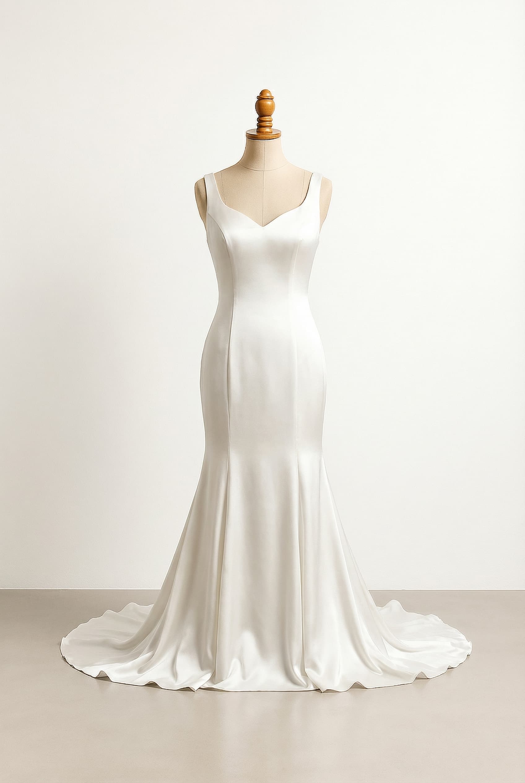 A romantic wedding dress with elegant details