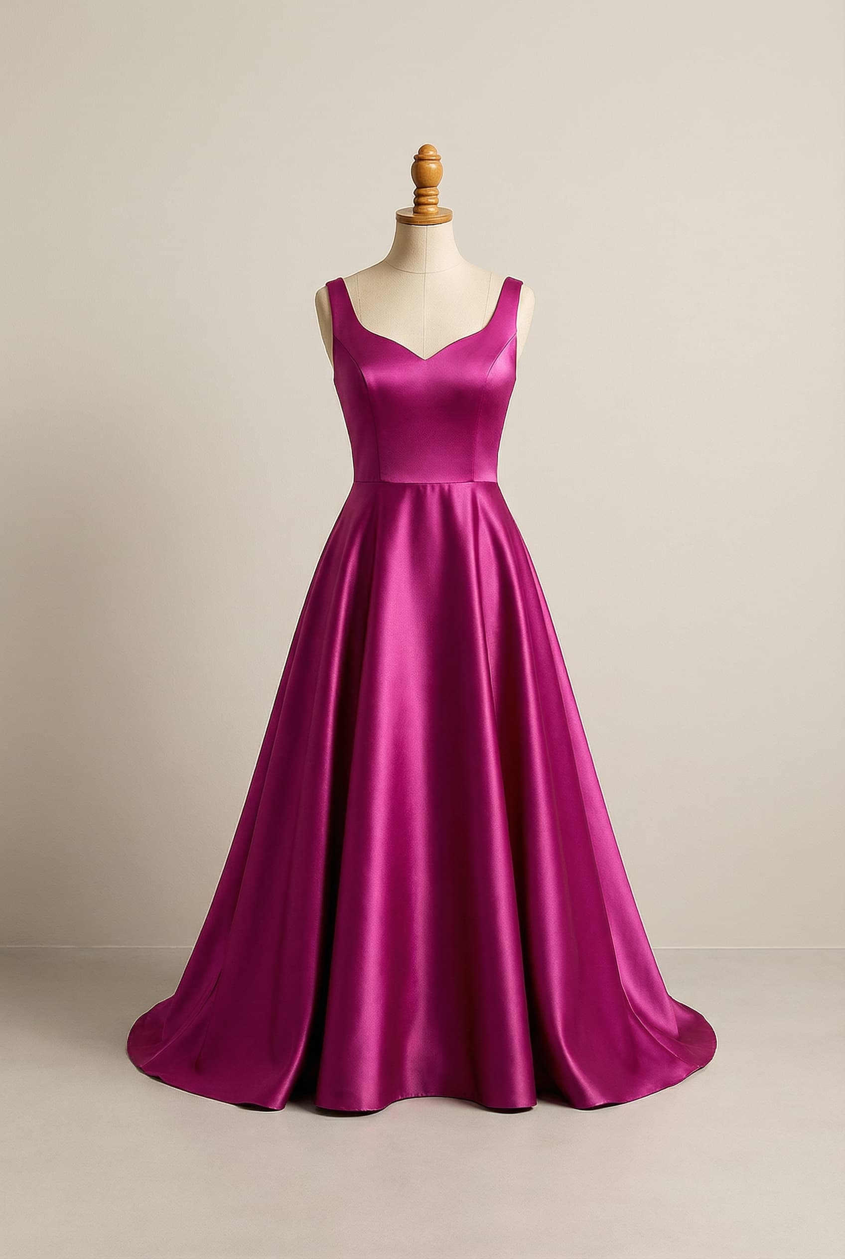 I want a balanced prom dress Sleeveless - No sleeves color magenta