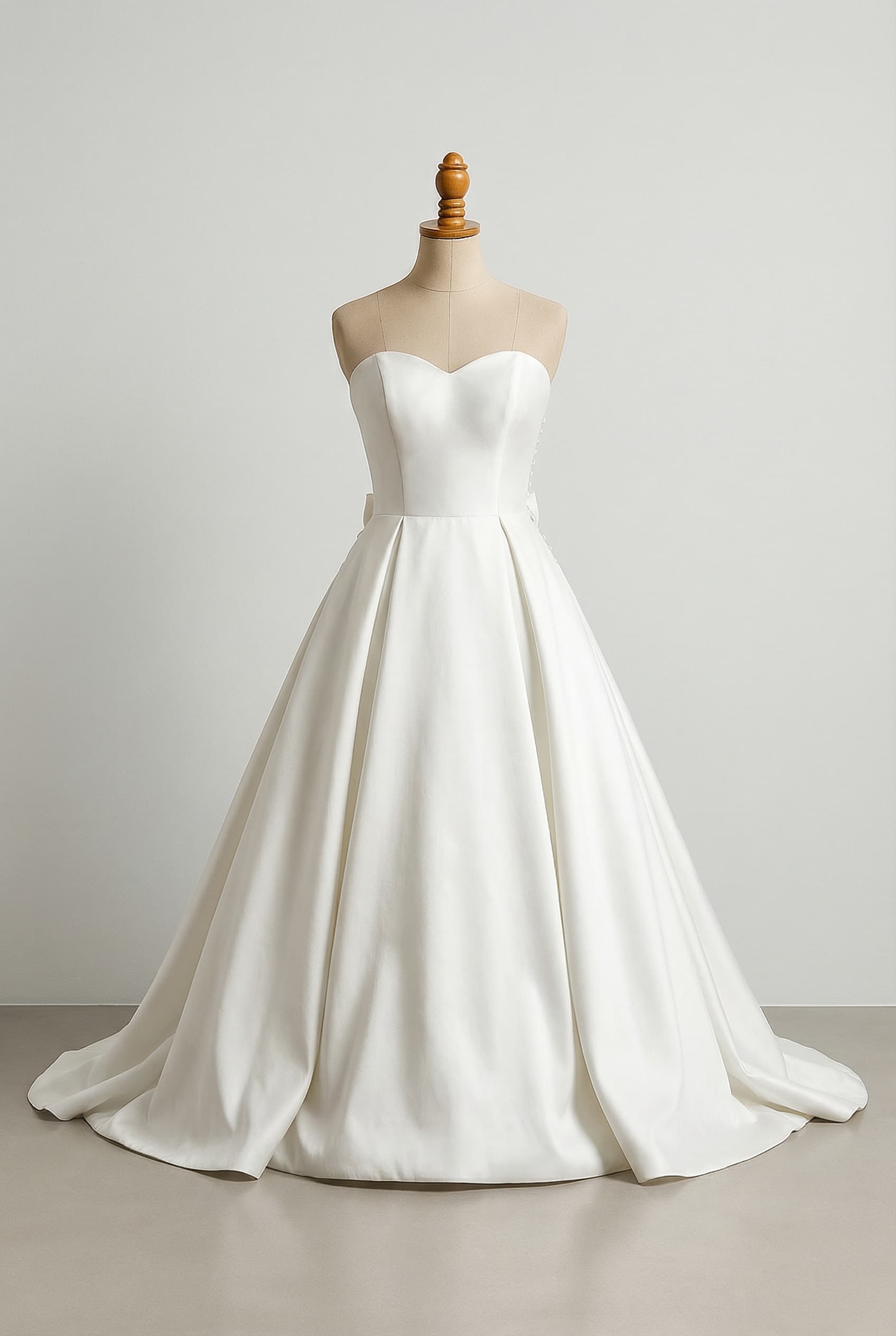 A romantic wedding dress with elegant details