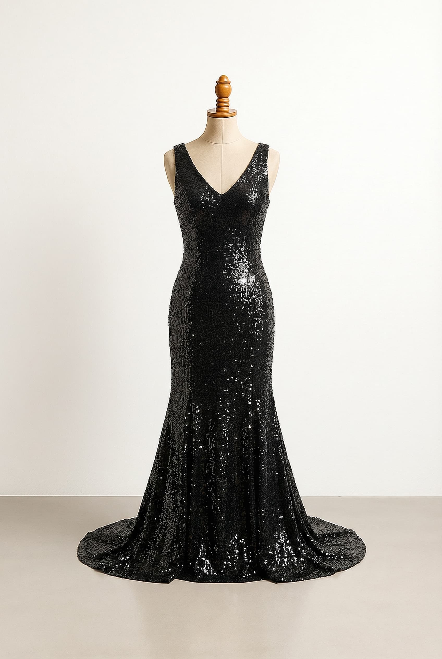 black evening gown