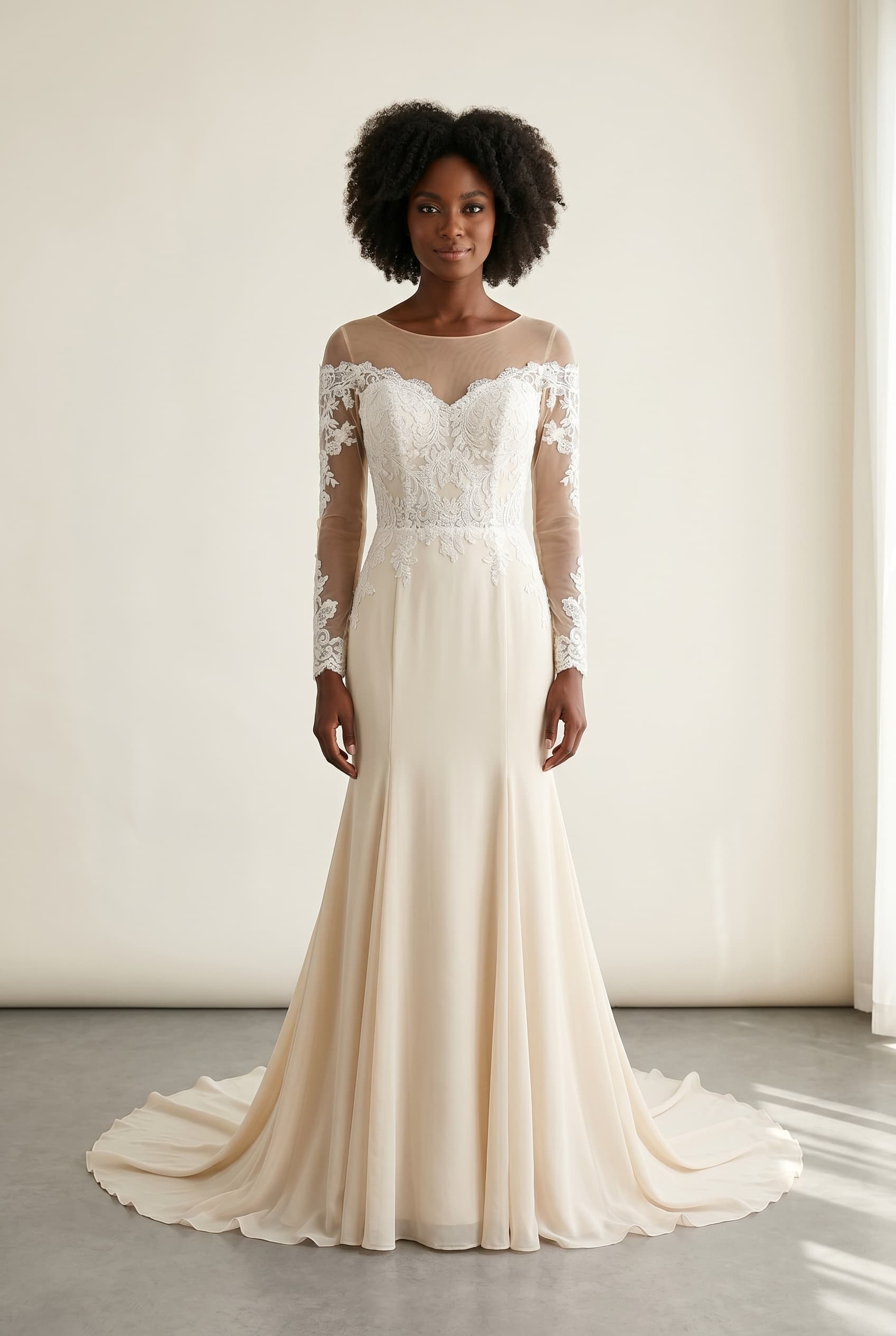 The Arabella Lace Bodice worn by a model