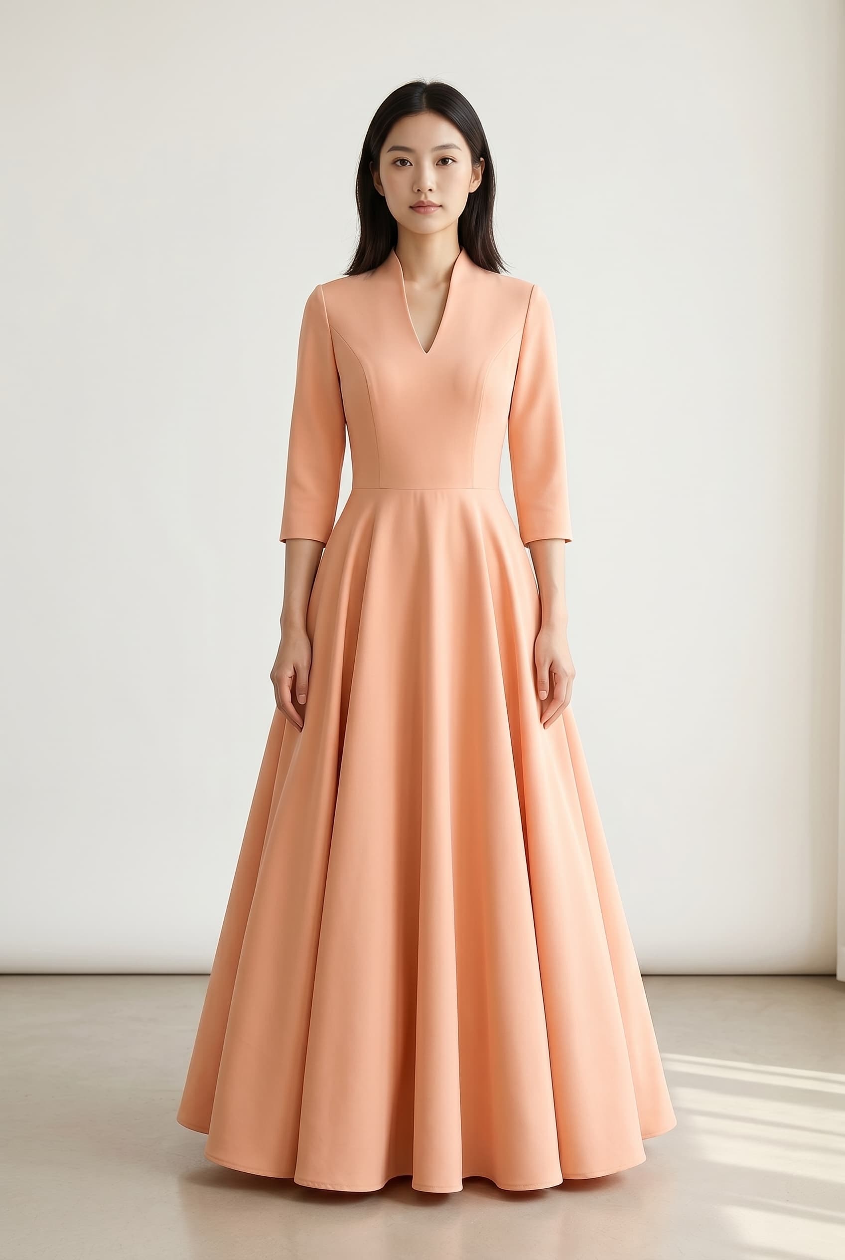 The Seraphina V-Neck worn by a model