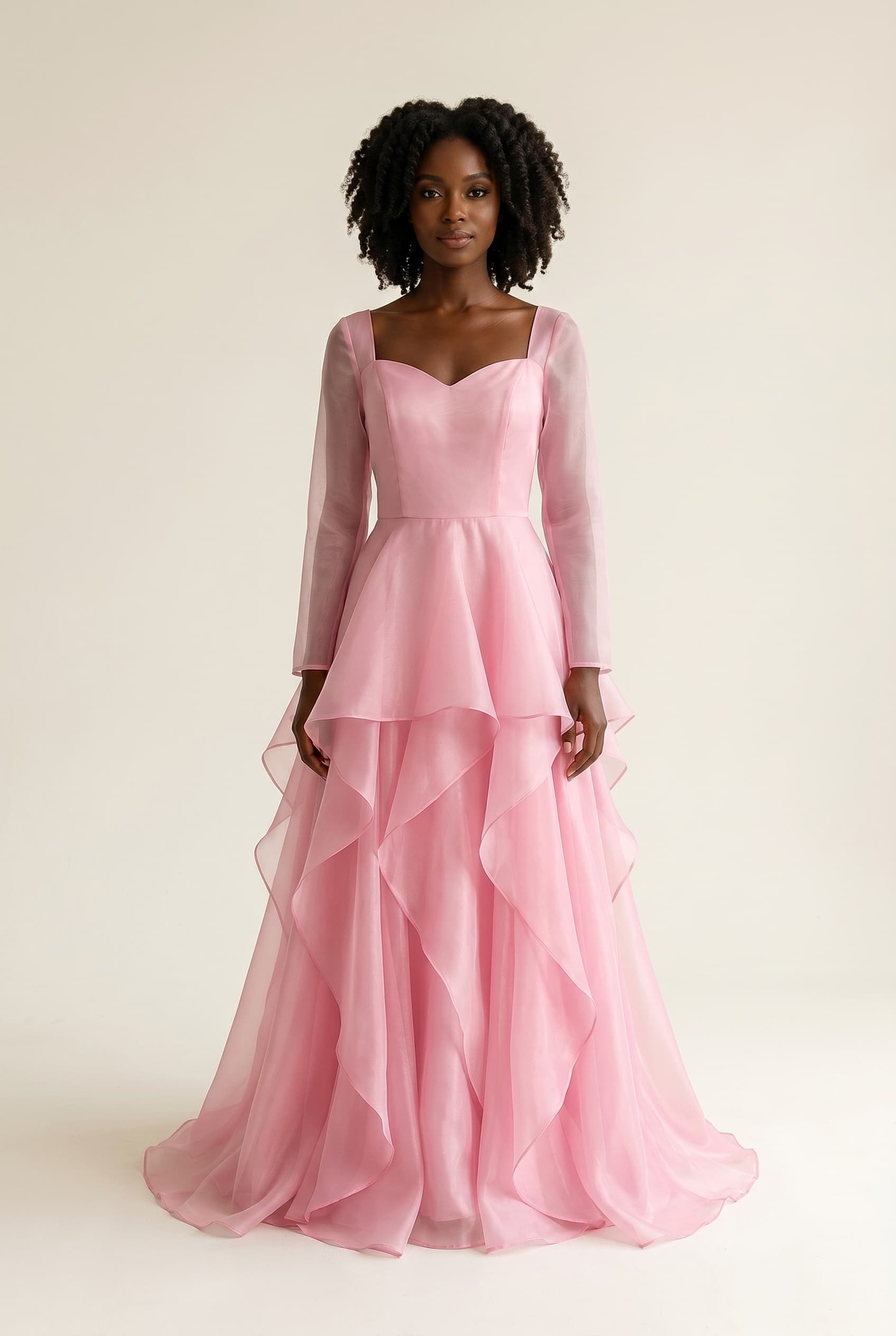 The Arabella Sweetheart Ruffle worn by a model