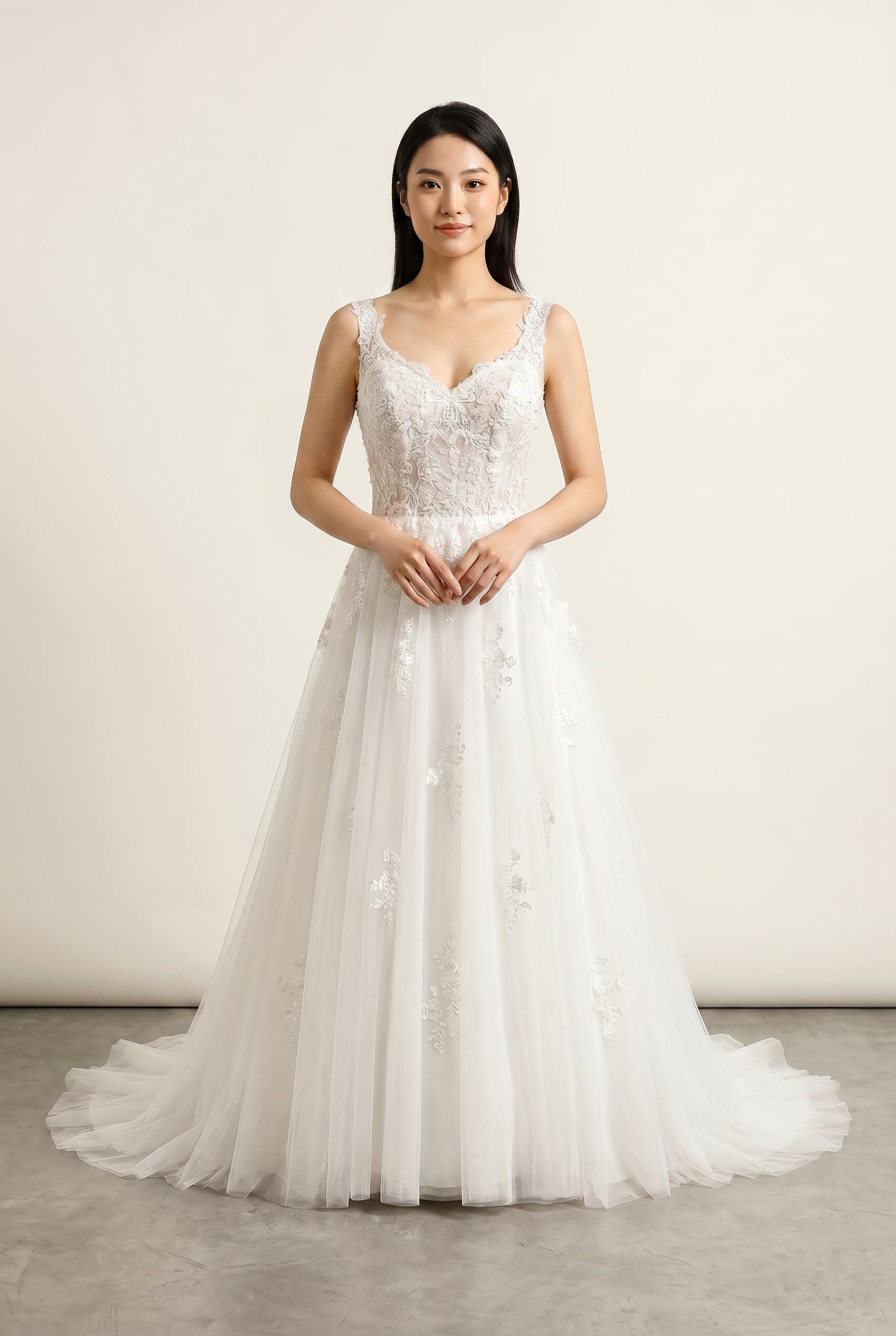 The Celestia Romantic worn by a model