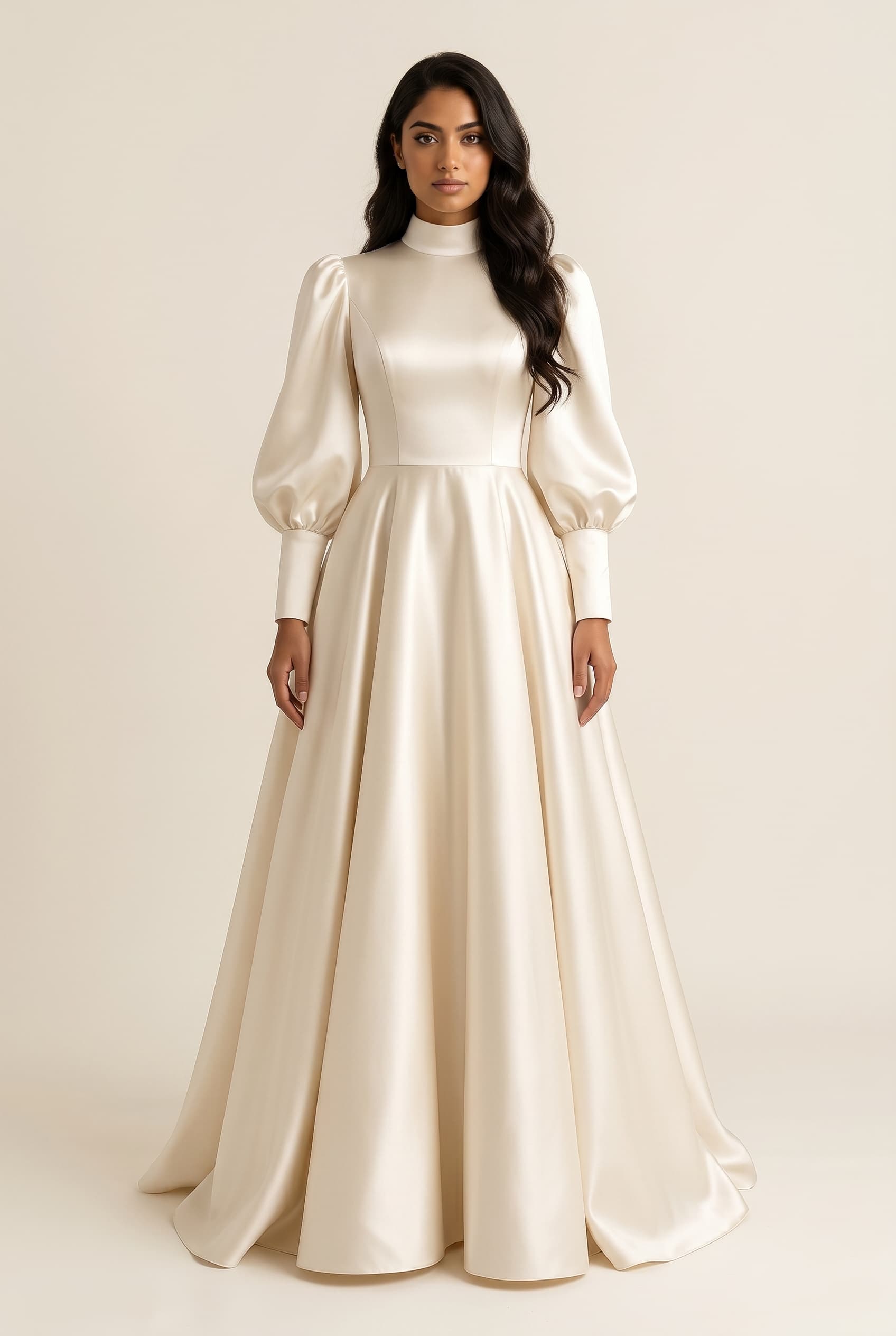 The Elara Lace in Ivory worn by a model