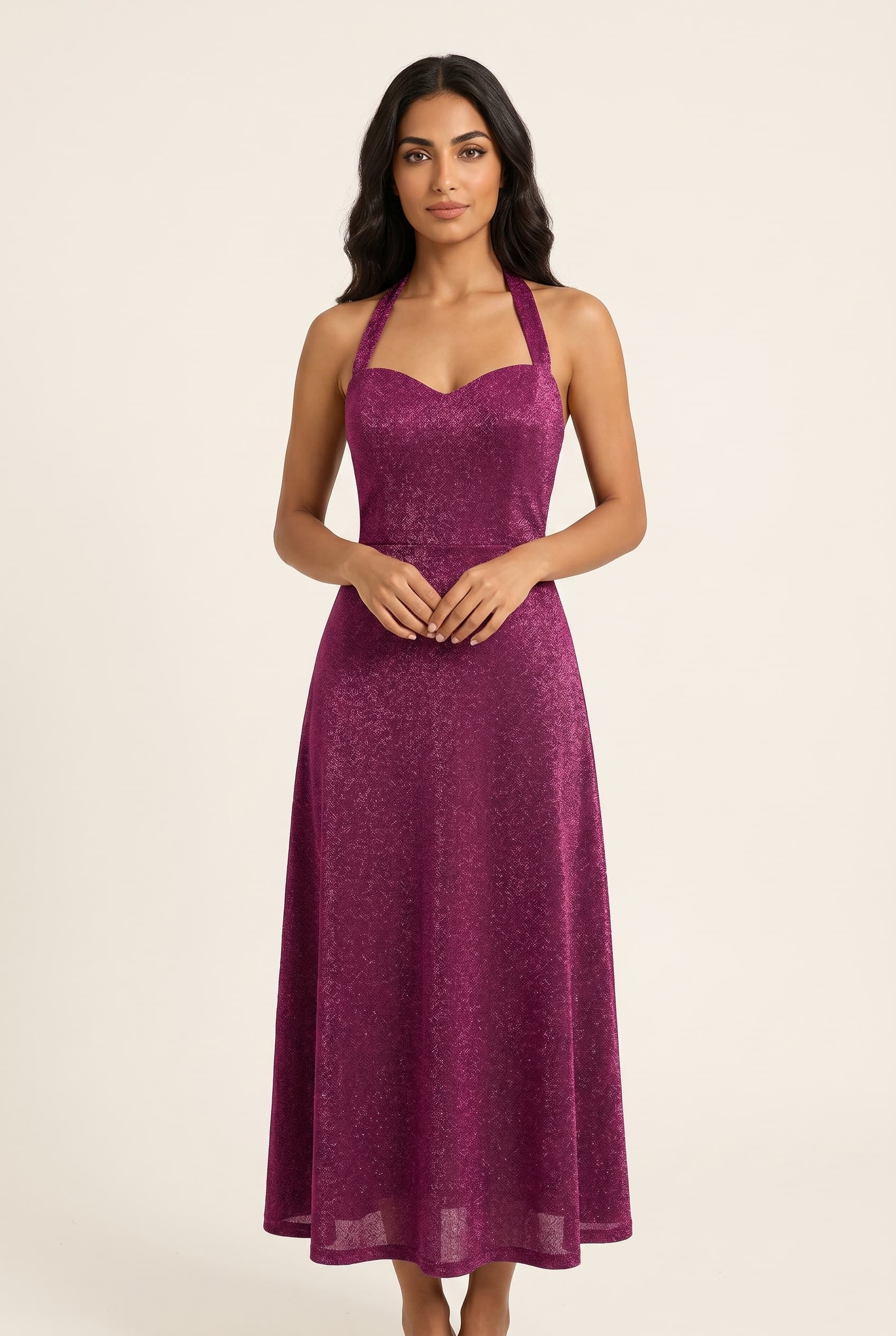 The Arabella Halter Sweetheart worn by a model