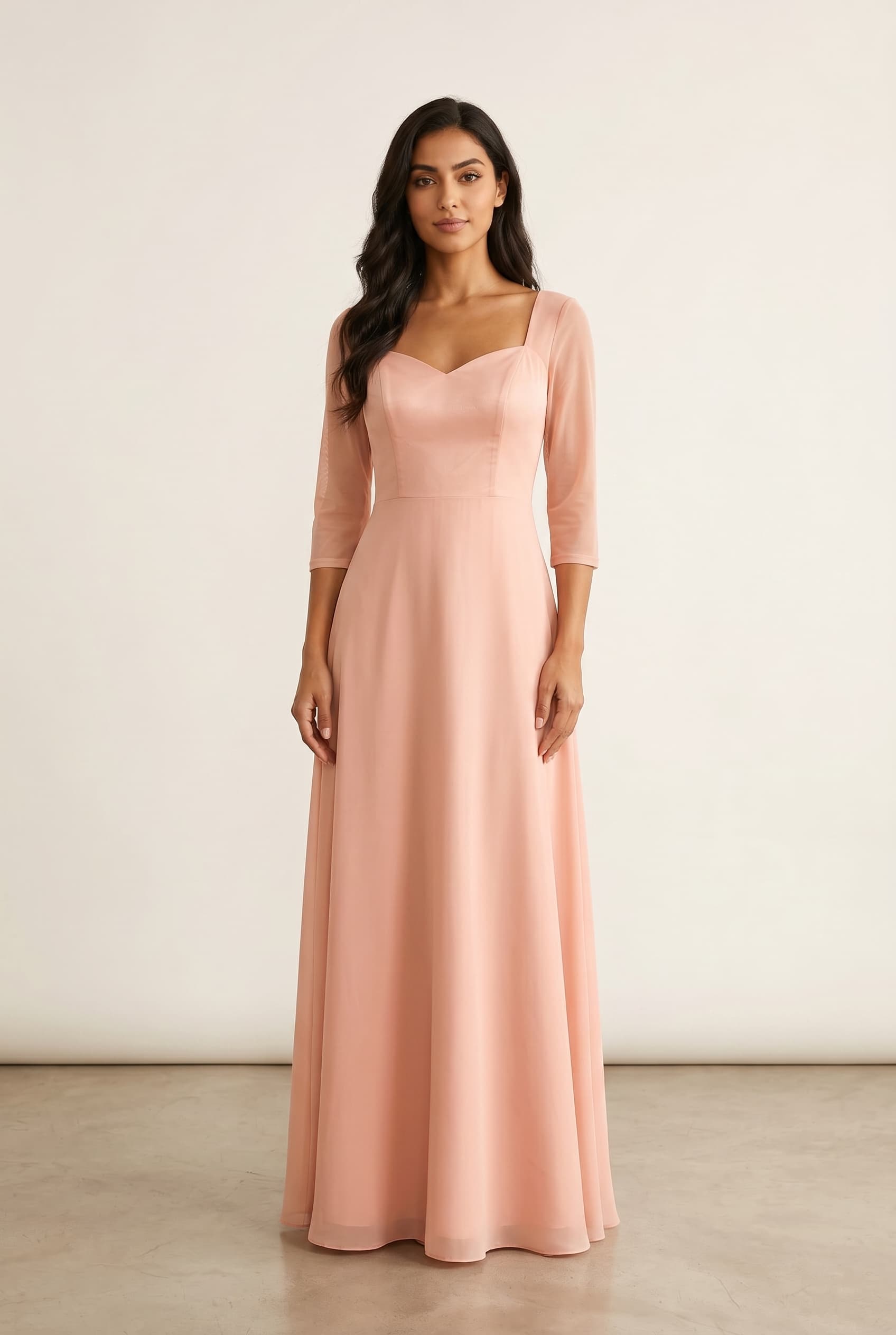 The Ophelia Three-Quarter Mesh worn by a model