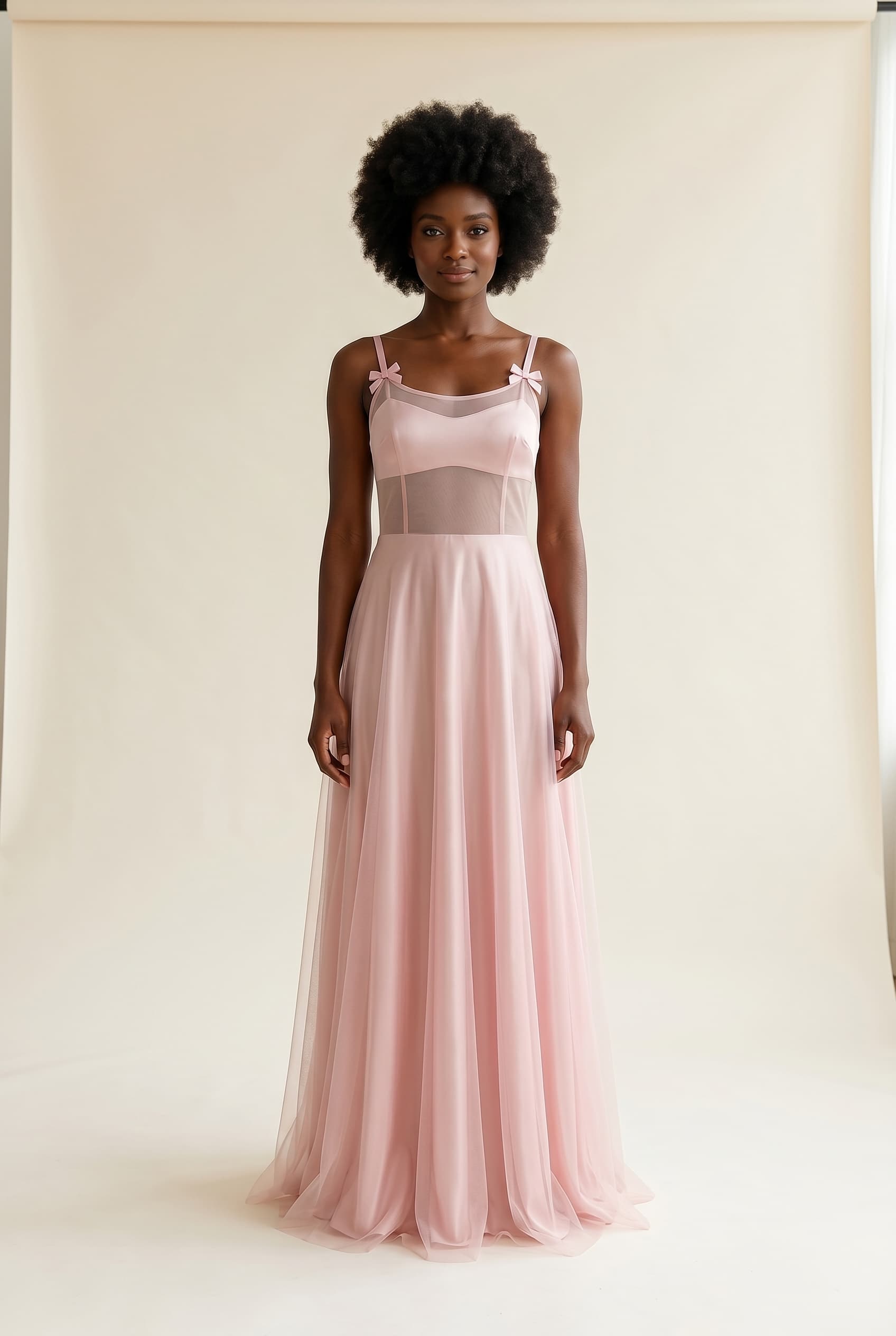 The Ophelia Silk Mesh worn by a model