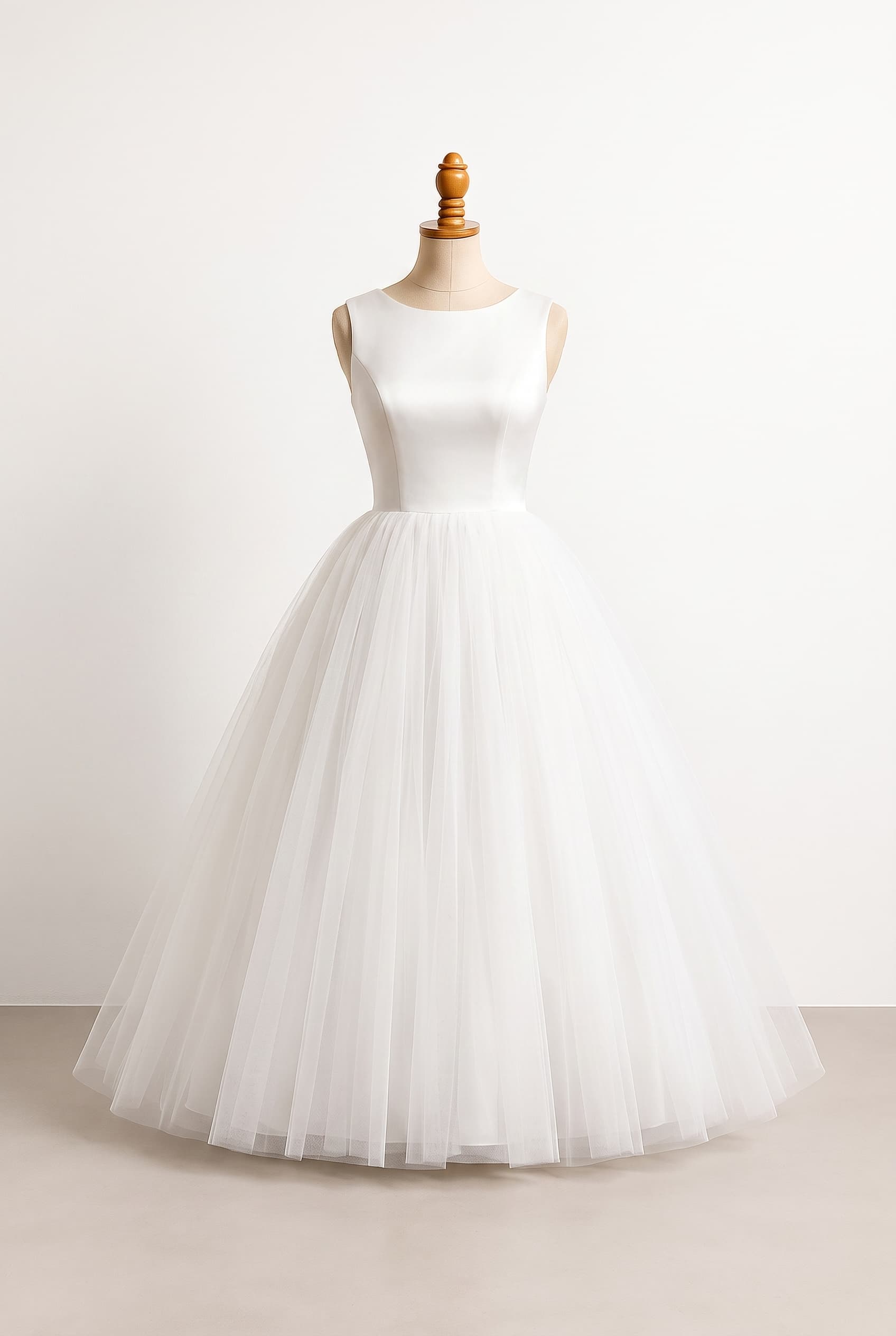 I want a balanced wedding dress
