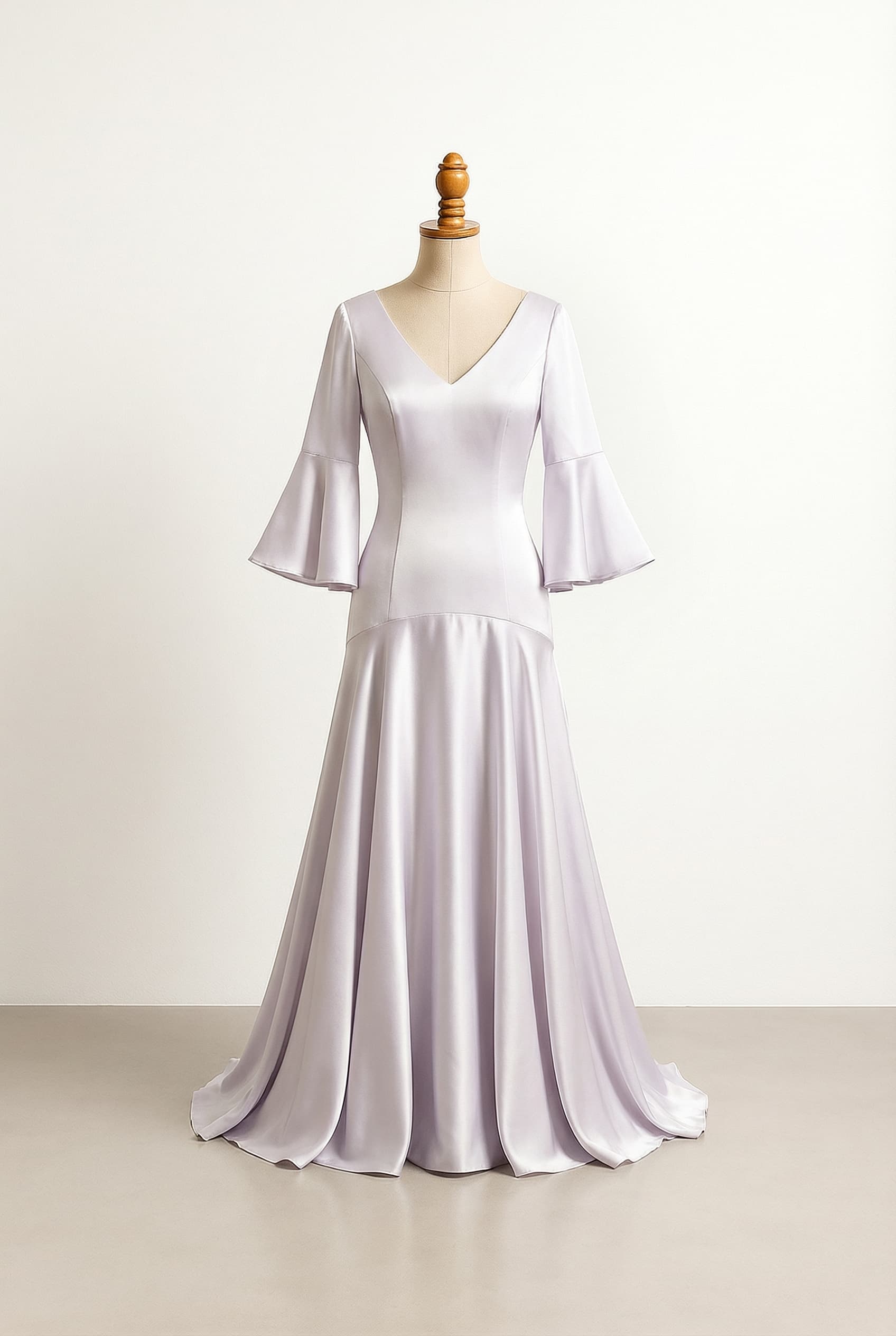 A romantic wedding dress with elegant details