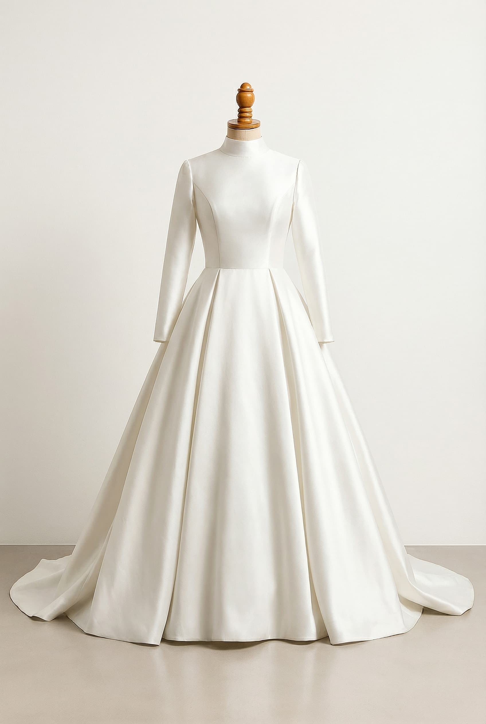A romantic wedding dress with elegant details
